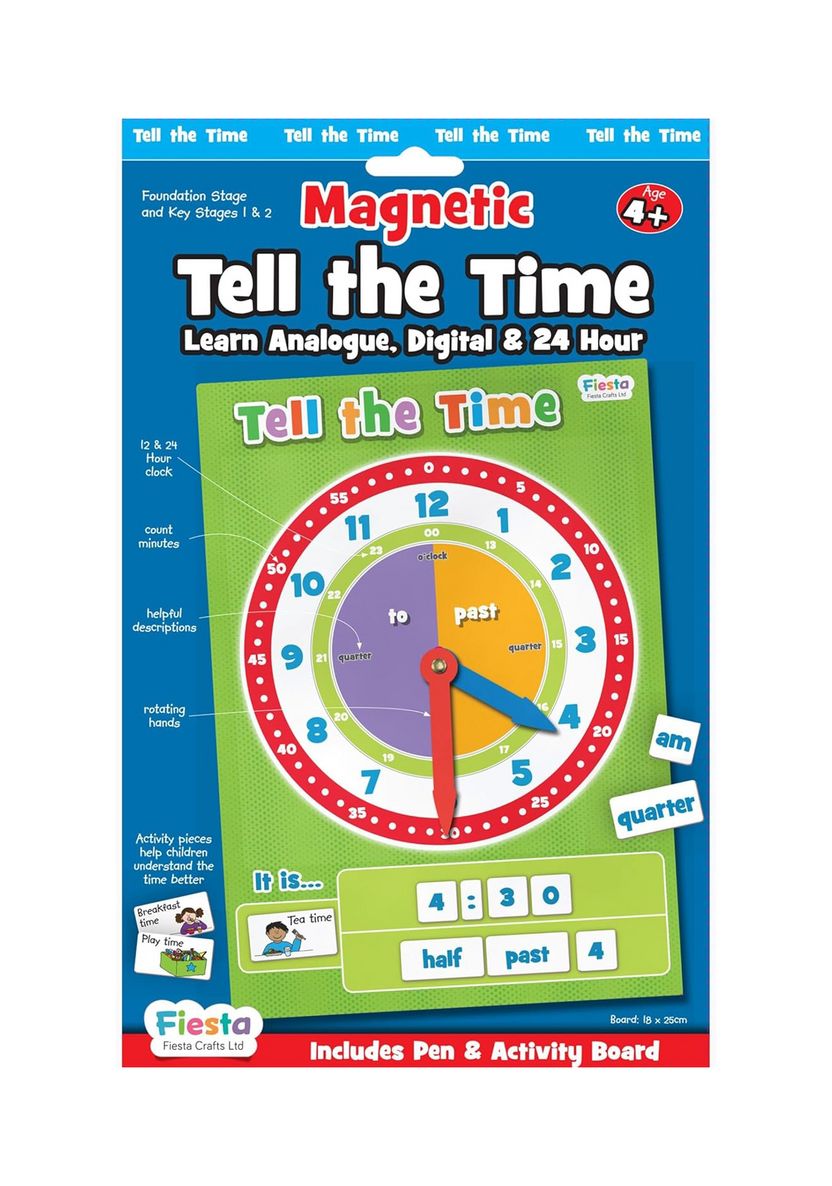 Fiesta Crafts - Magnetic Tell the Time Fiesta Crafts - Magnetic Tell the Time