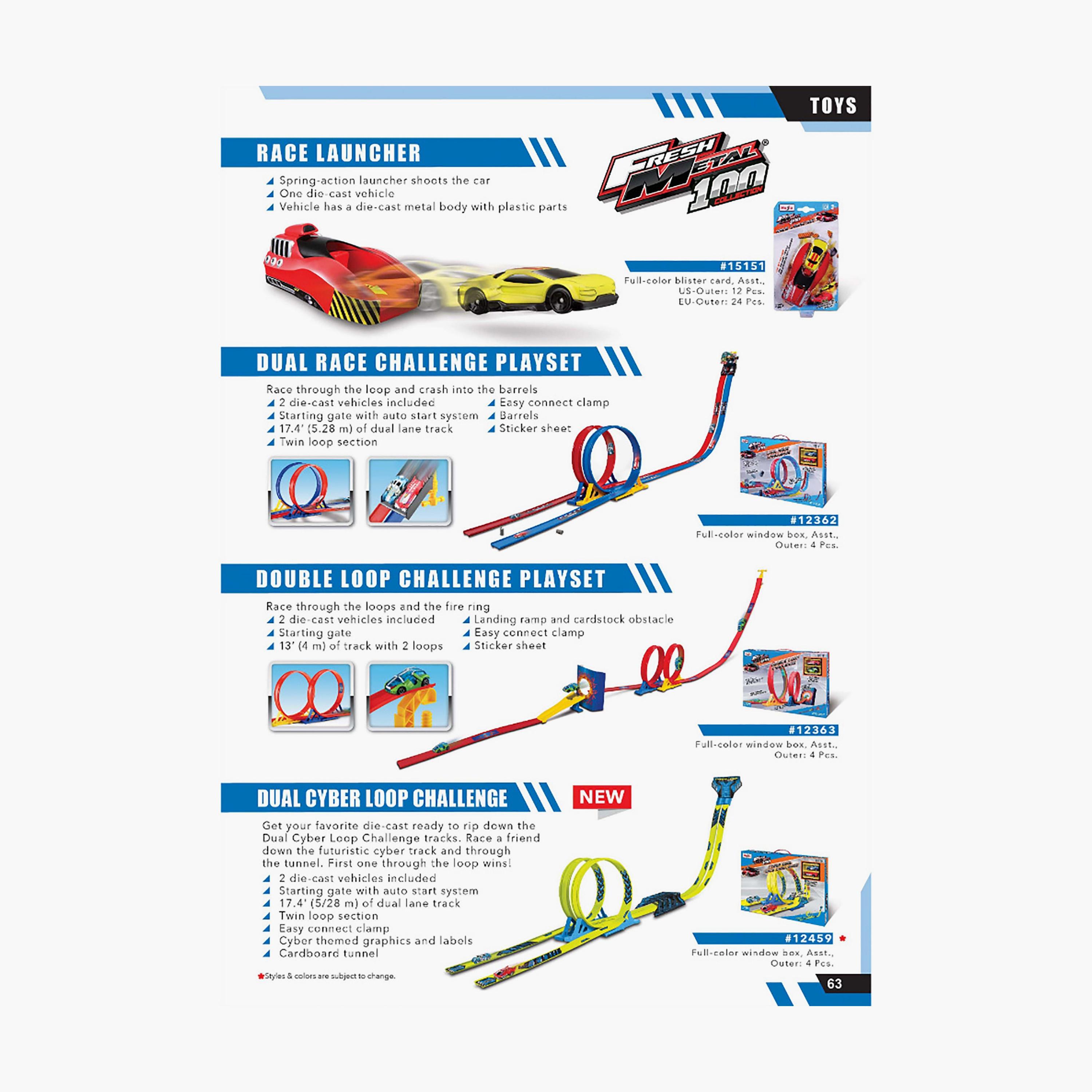 Maisto Fresh Metal 100 Cyber Dual Race Challenge Playset-toys-playvehicles-vehicleplaysets-image-3