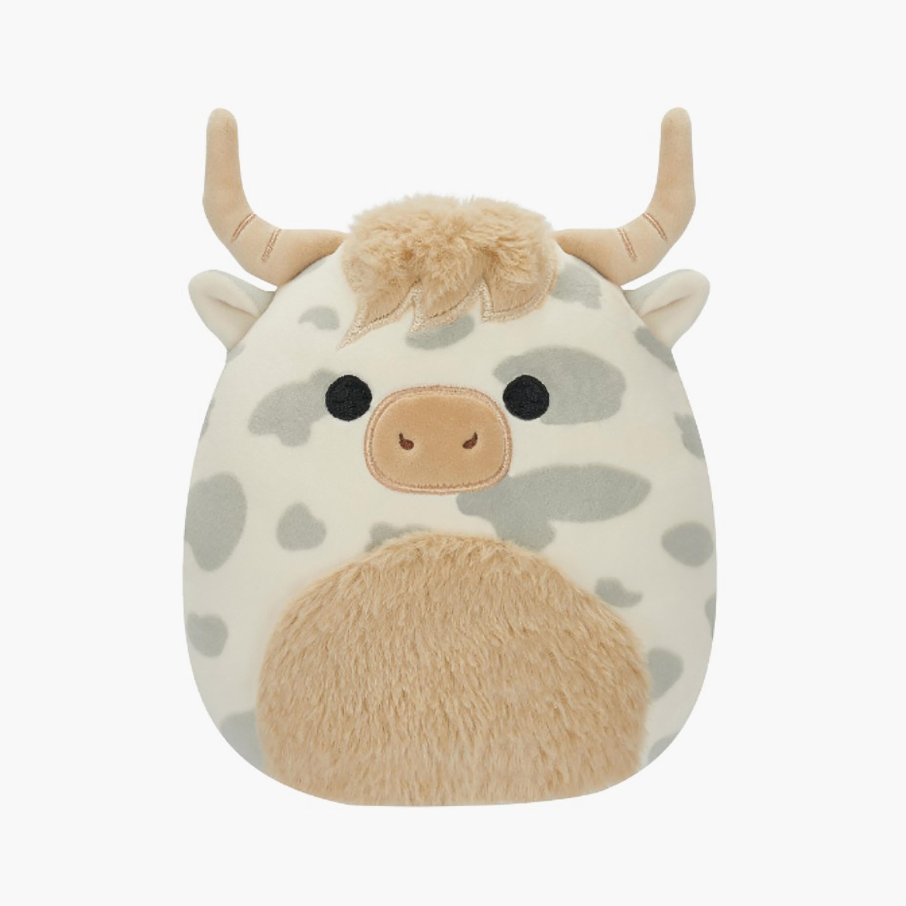 Squishmallows 7.5'' Borsa the Grey Spotted Highland Cow Plush Toy-toys-plushsofttoys-animals-image-1
