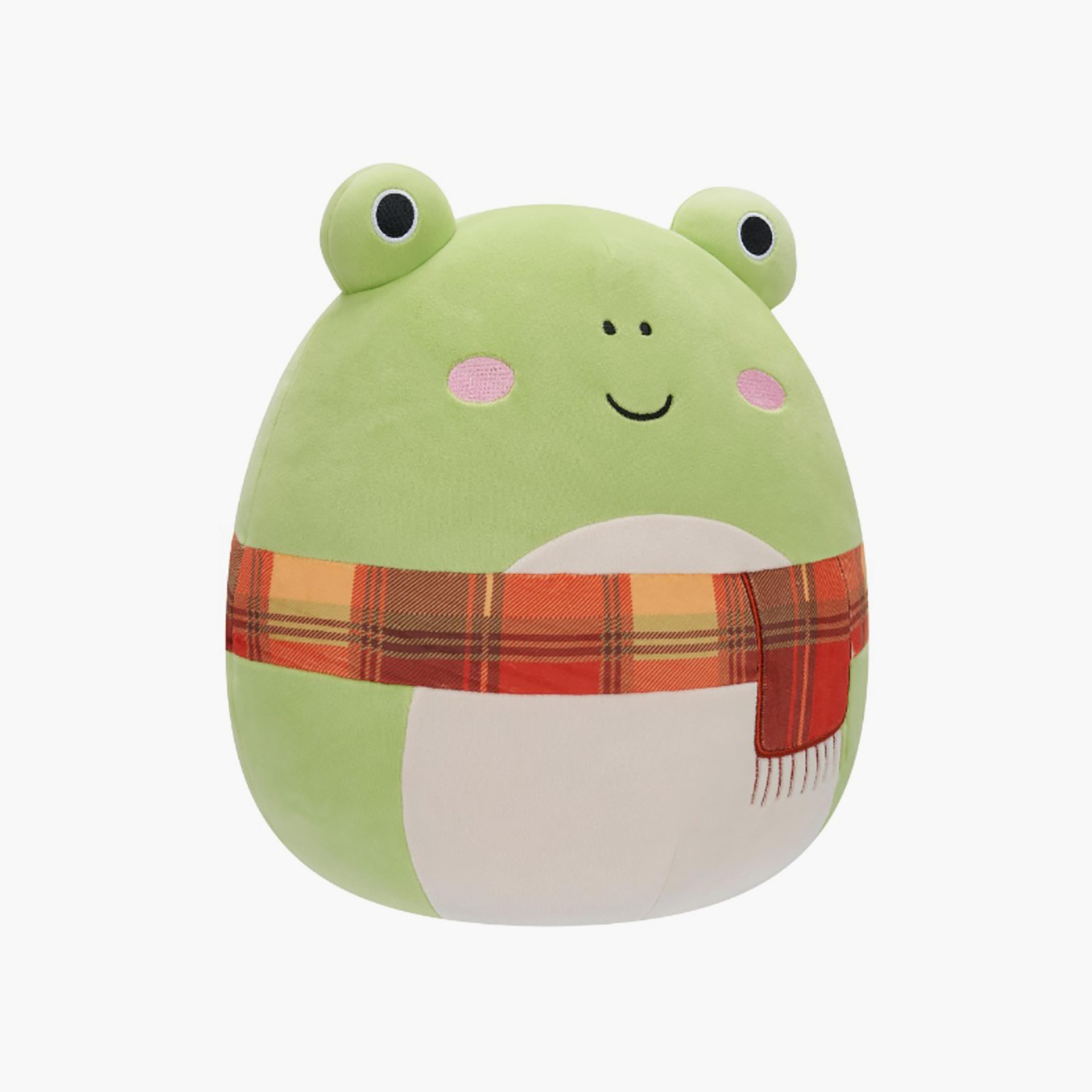 لعبة ويندي الضفدع الأخضر مع وشاح منقوش القطيفة مقاس 12 بوصة من سكويشمالوز-toys-plushsofttoys-animals-image-2