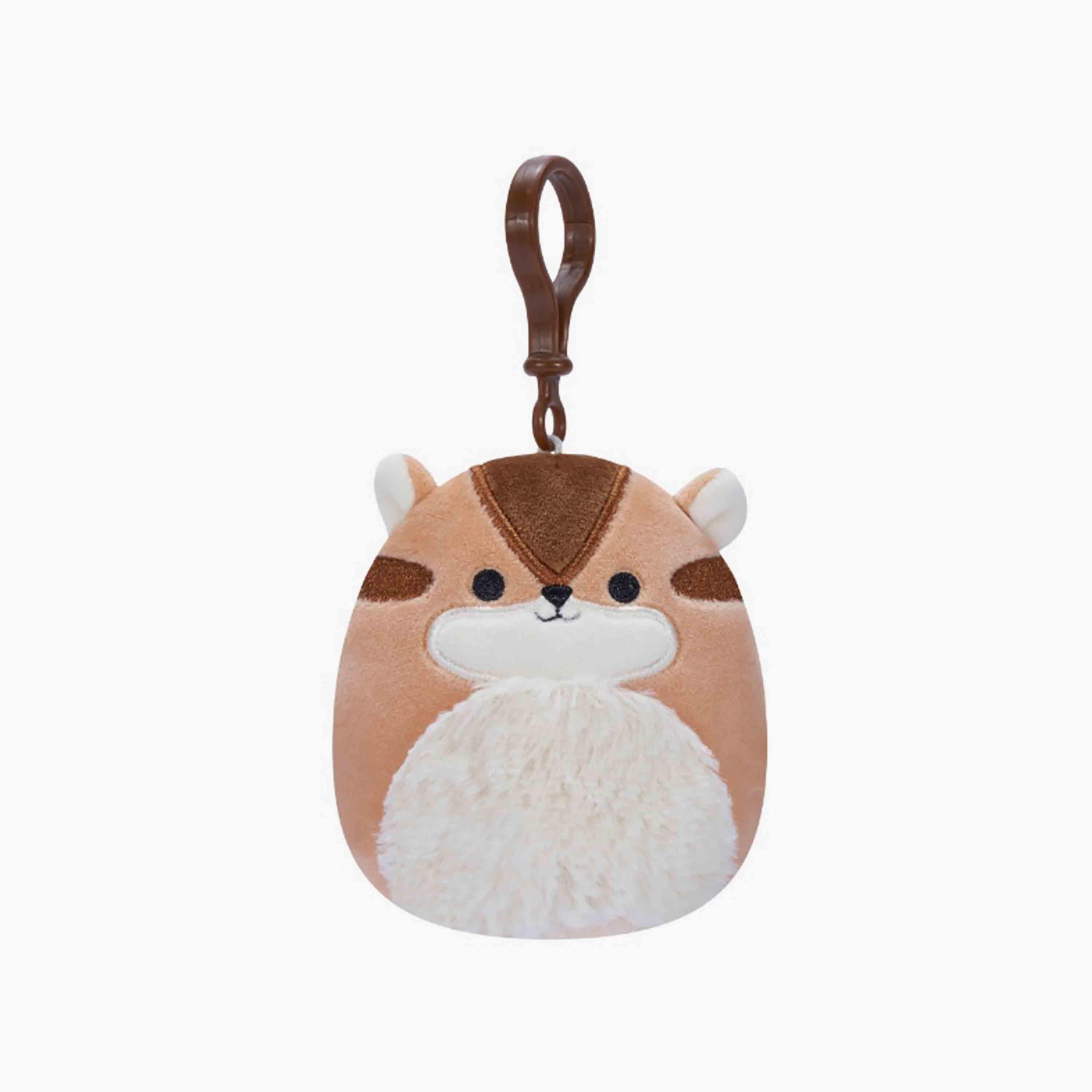 لعبة ميلزي ذا تشيبمنك البني بمشبك القطيفة مقاس 3.5 بوصة من سكويشمالوز-toys-plushsofttoys-animals-image-1