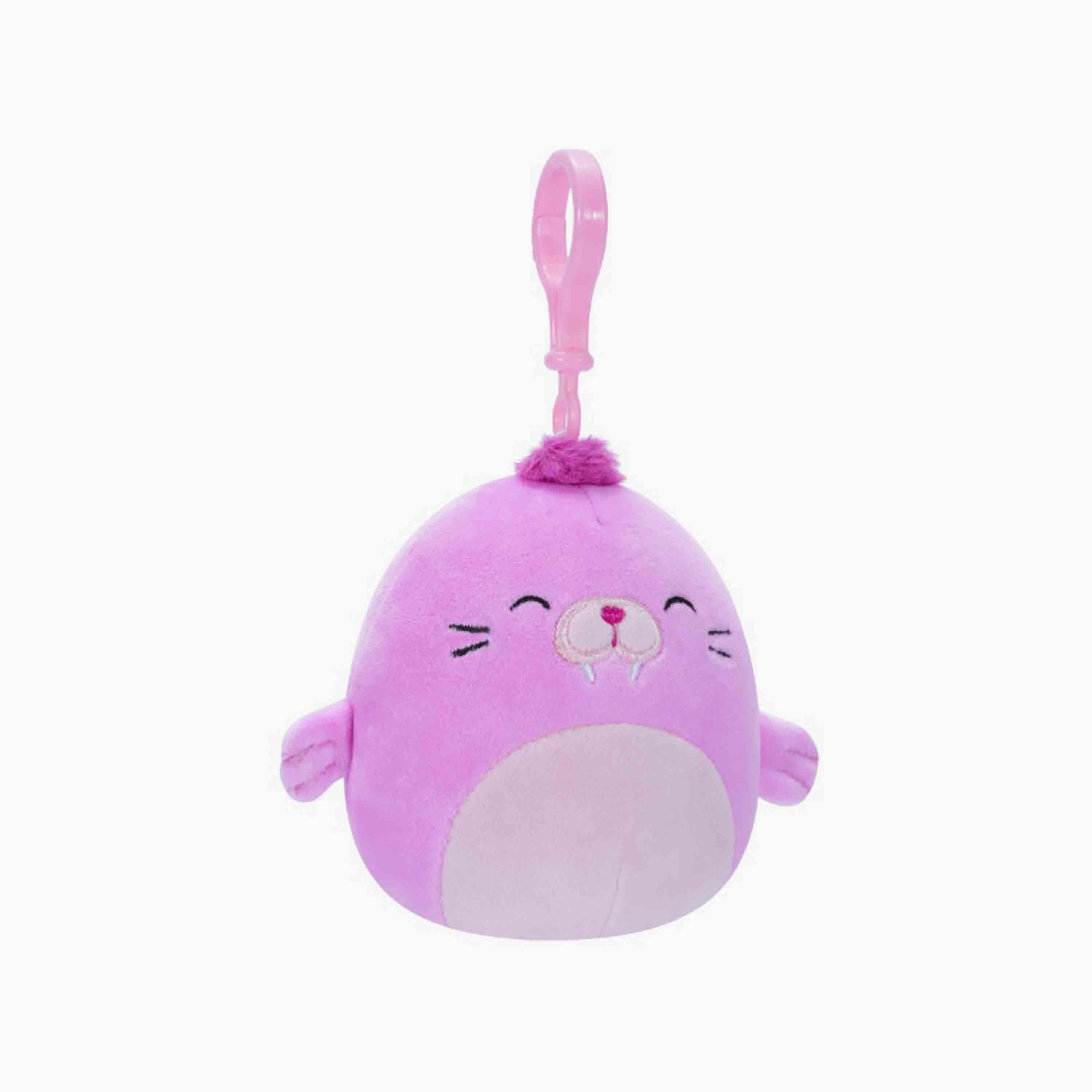 Squishmallows 3.5'' Pepper the Pink Walrus Clip-On Plush Toy-toys-plushsofttoys-animals-image-2