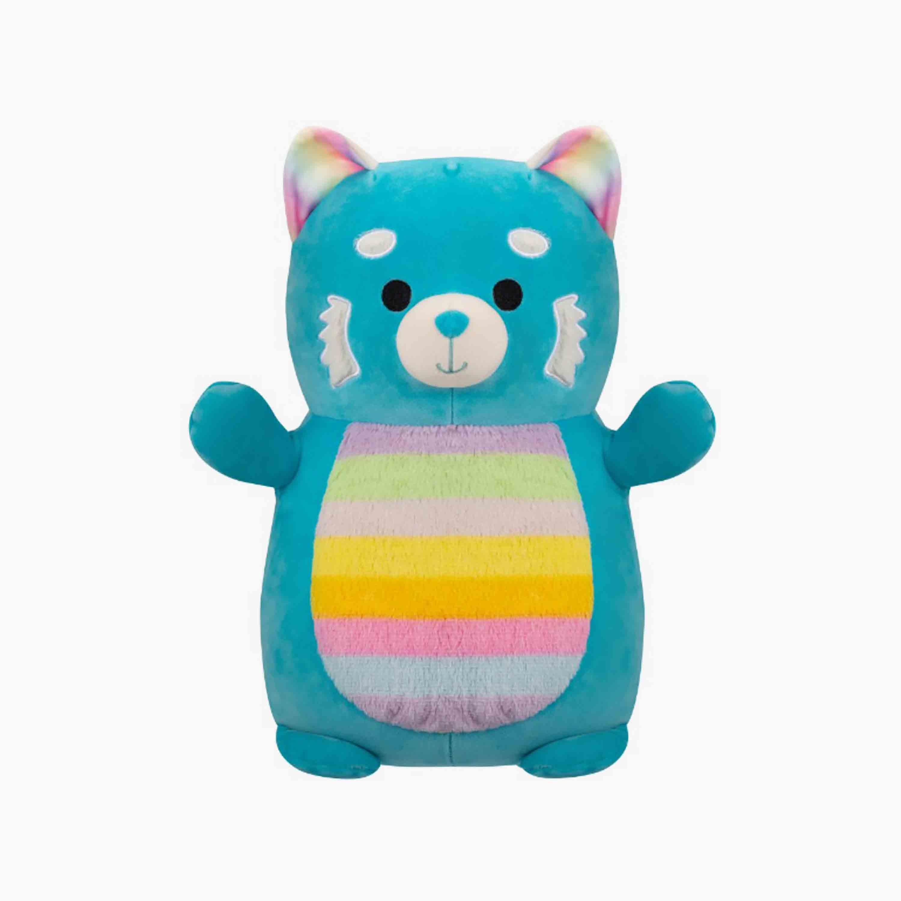 Squishmallows 14'' Vanessa the Teal Red Panda W/Rainbow Belly Hugmee Plush Toy-toys-plushsofttoys-animals-image-1