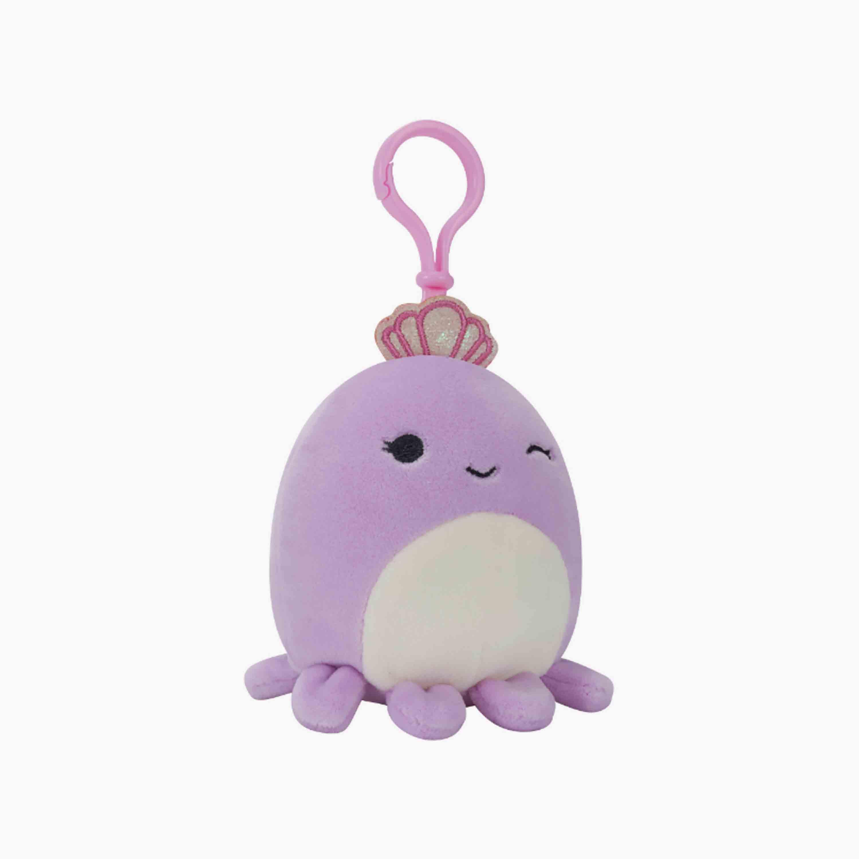 Squishmallow 3.5'' Violet the Purple Octopus w Crown Clip-On Plush Toy-toys-plushsofttoys-animals-image-2