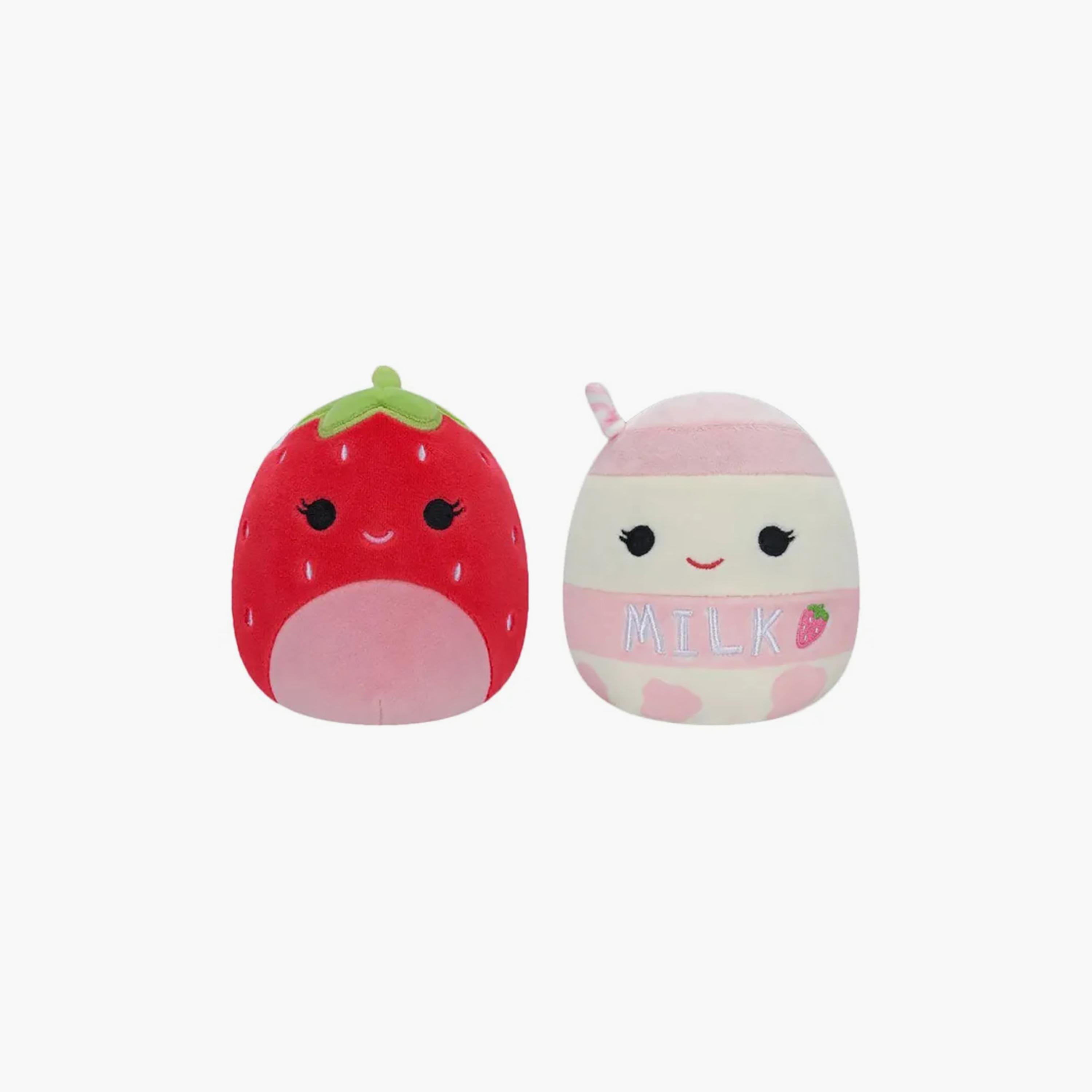 Squishmallow 5'' Flipamallow Scarlett Red Strawberry/Amelie Strawberry Milk w Straw Plush Toy-toys-plushsofttoys-cartooncharacters-image-1
