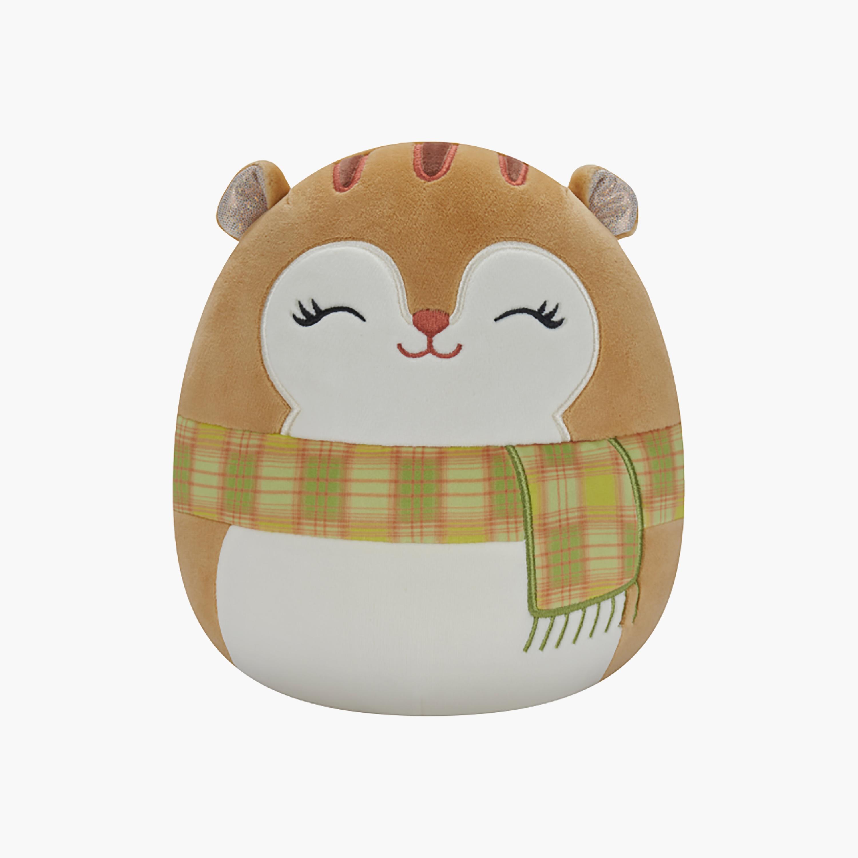 لعبة على شكل سنجاب برتقالي مع وشاح القطيفة مقاس 7.5 بوصة من سكويشمالوز-toys-plushsofttoys-animals-image-4