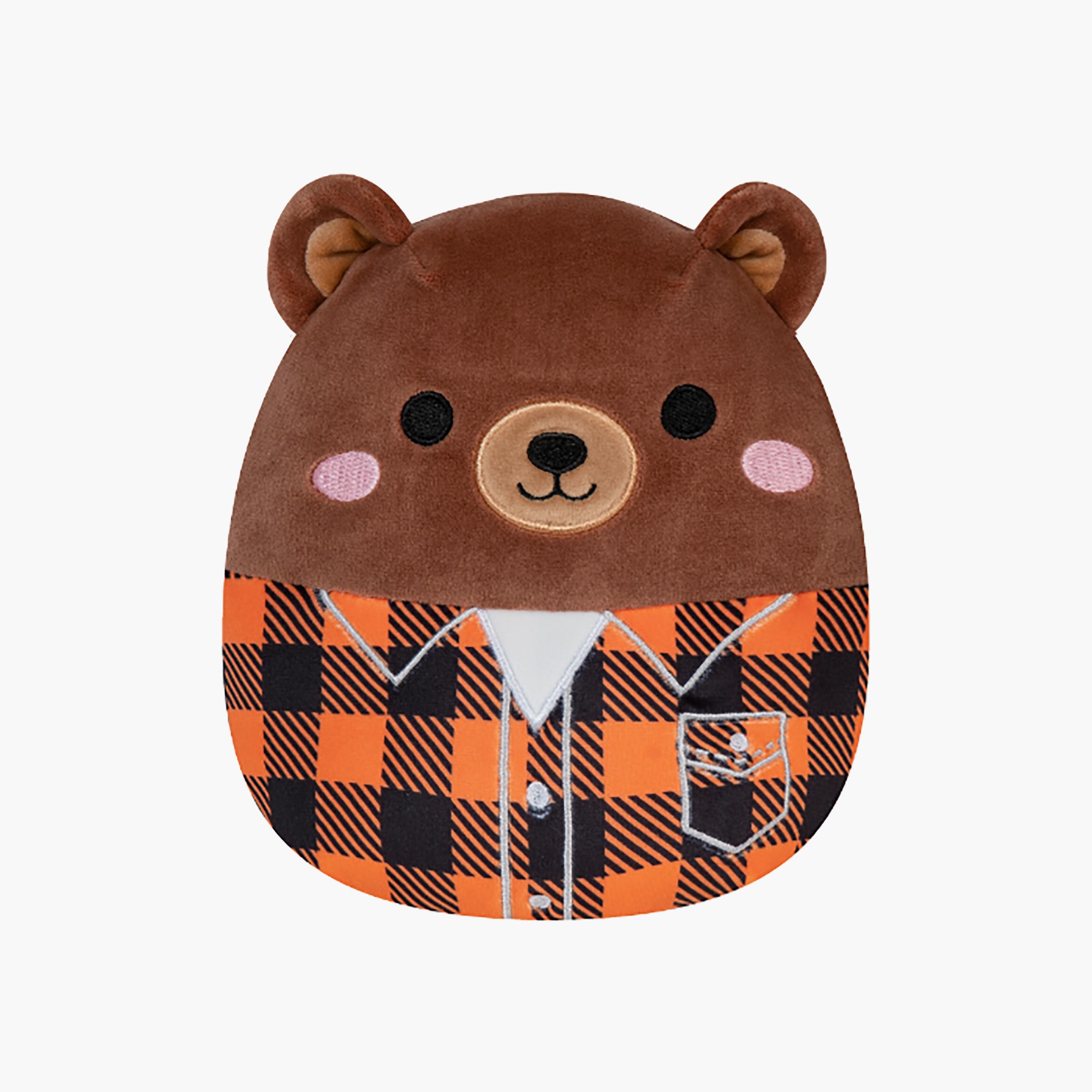 Squishmallows the 7.5'' Omar the Brown Bear W/Plaid Jacket Plush Toy-toys-plushsofttoys-animals-image-1