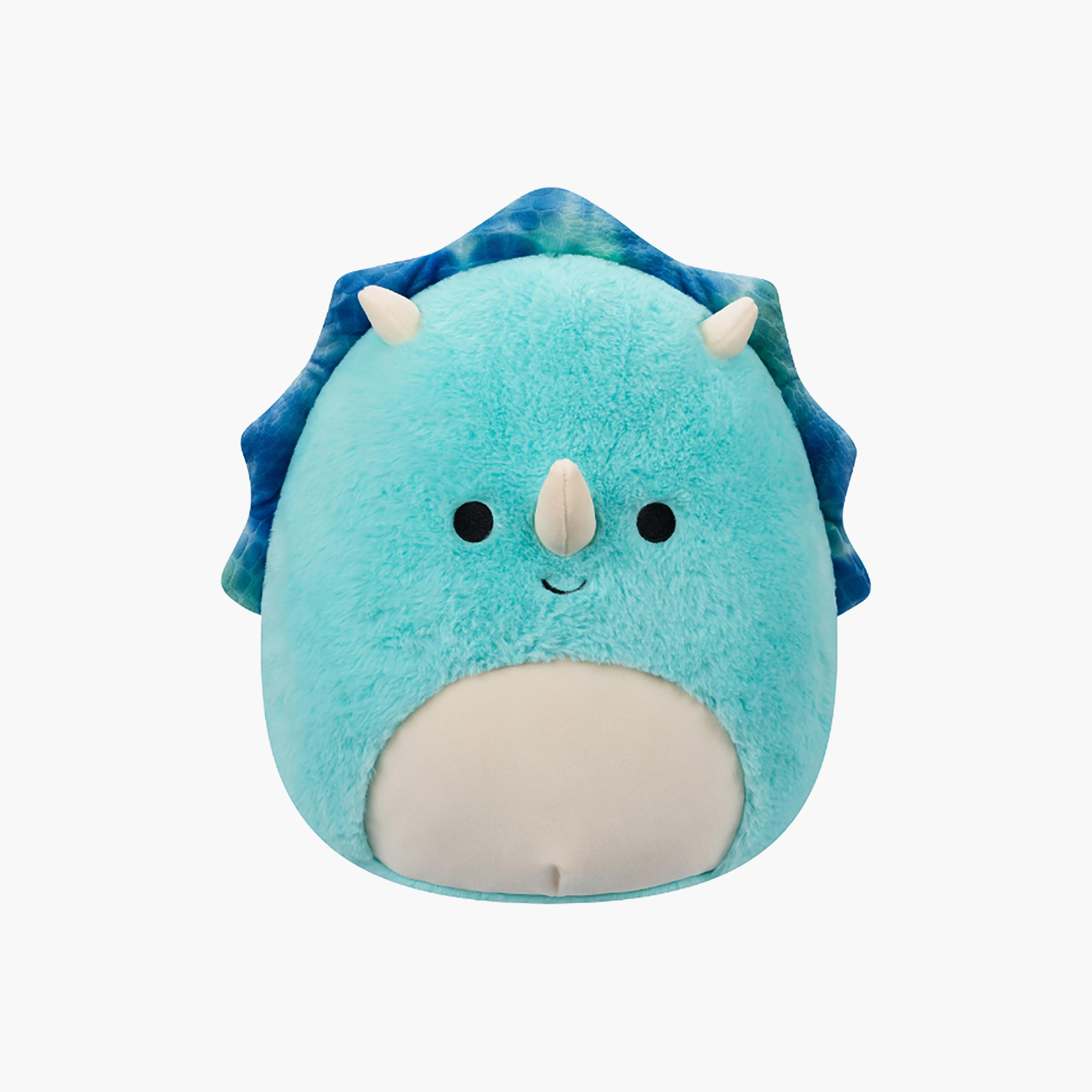 Squishmallows 12'' Fuzzamallow Malik the Blue Triceratops Plush Toy-toys-plushsofttoys-animals-image-1