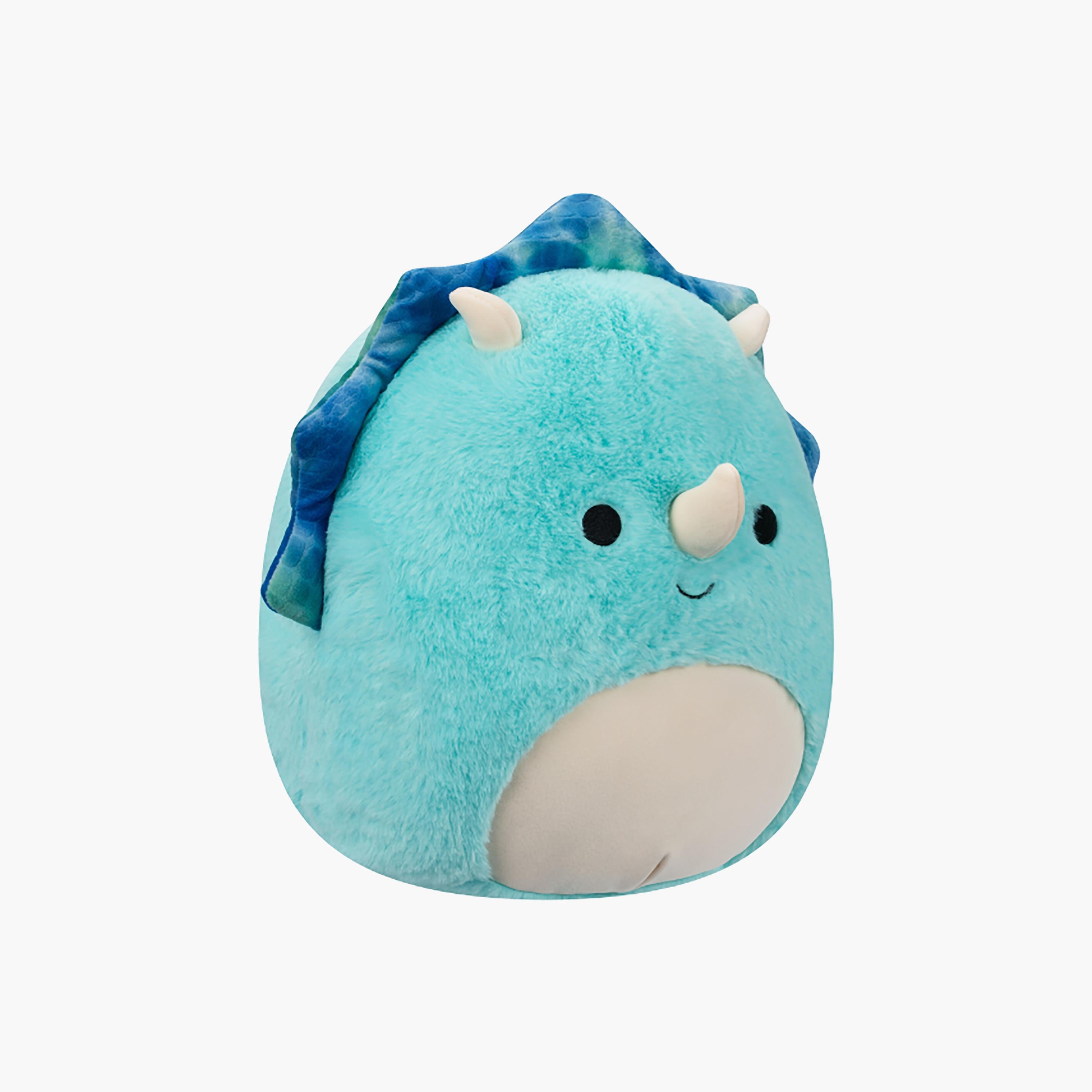 Squishmallows 12'' Fuzzamallow Malik the Blue Triceratops Plush Toy-toys-plushsofttoys-animals-image-4