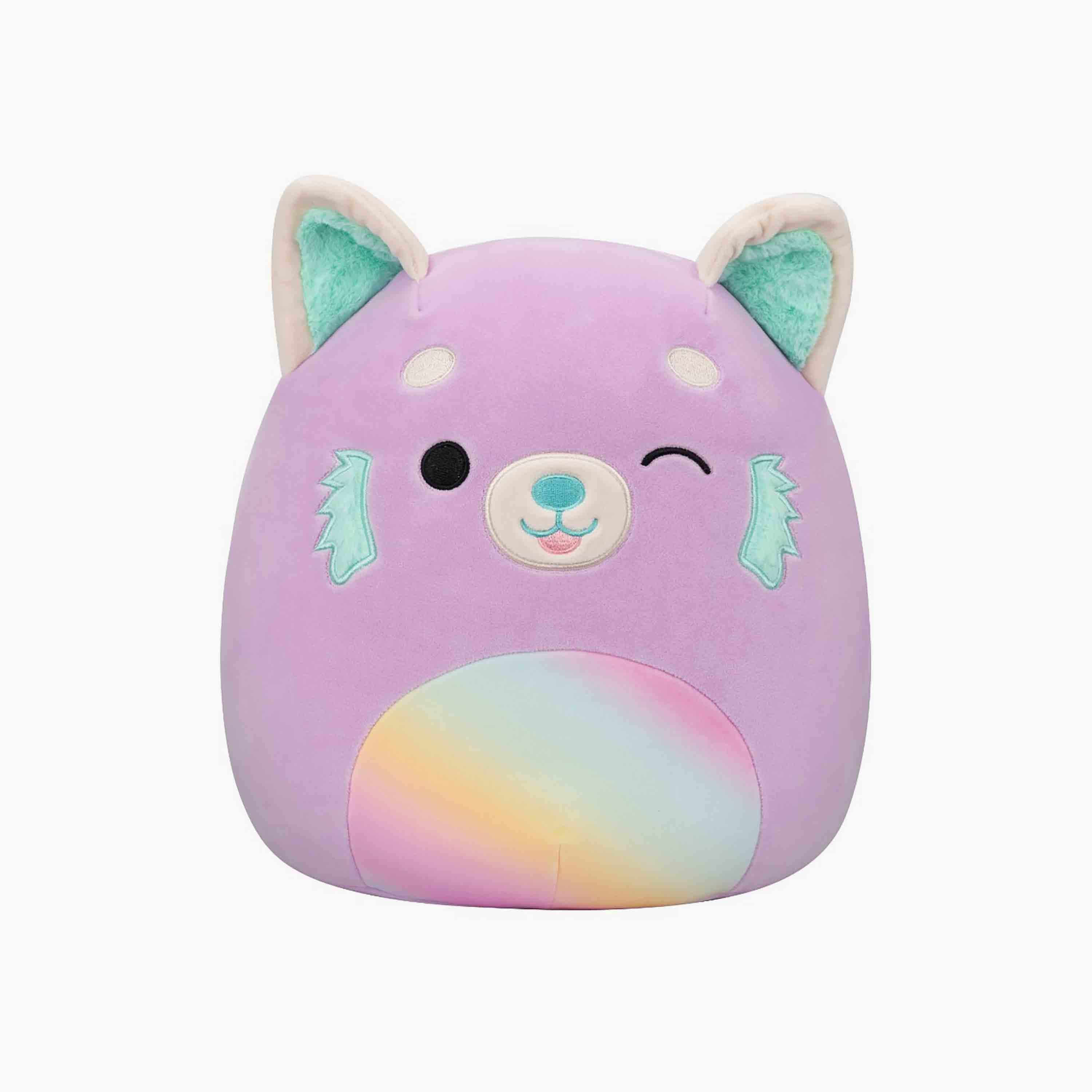Squishmallows 12'' Lexis the Purple Red Panda W/Rainbow Belly Plush Toy-toys-plushsofttoys-animals-image-1