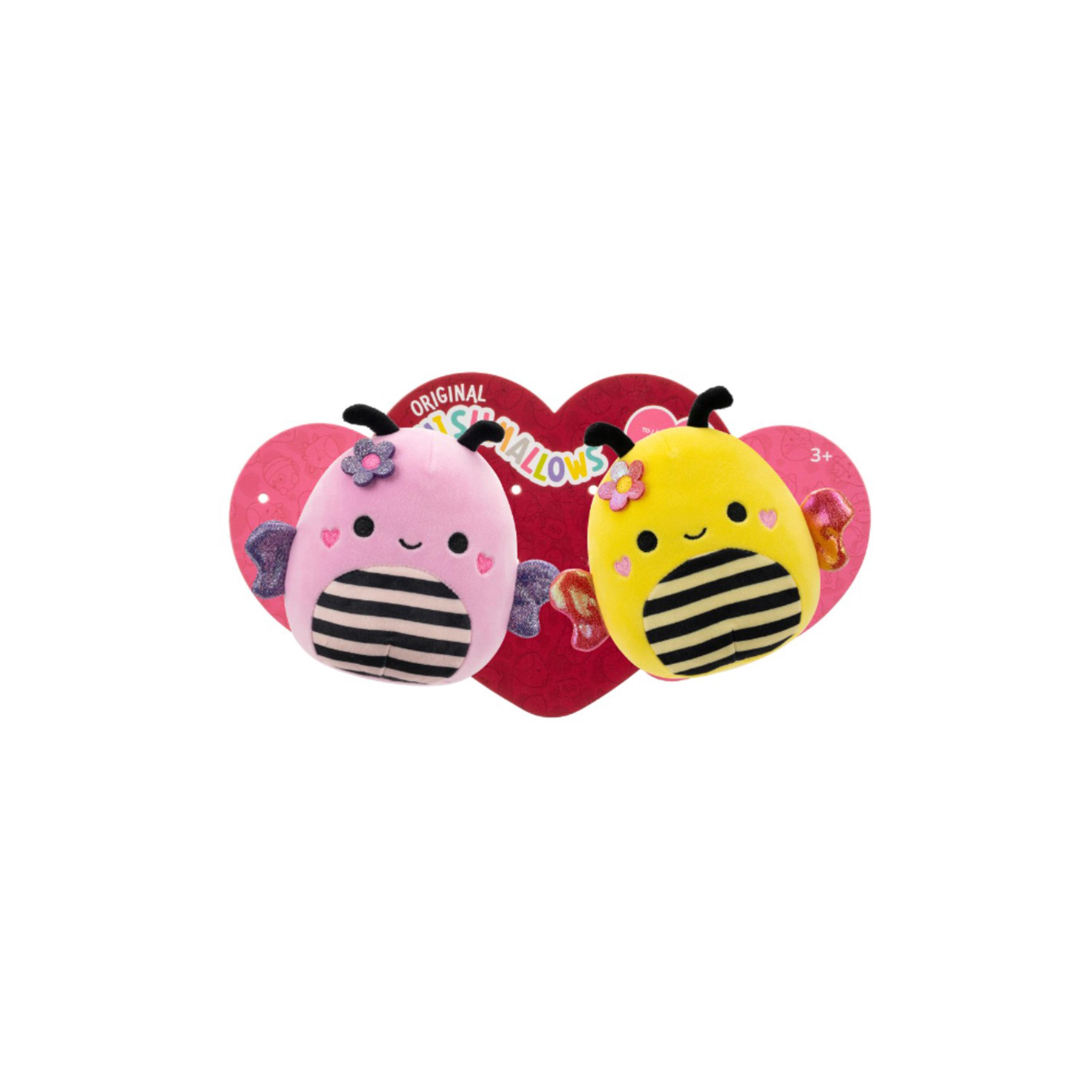 لعبة محشوة النحلة الصفراء صاني + النحلة الوردية ليوني 7.5 بوصة من سكويشميللو-toys-plushsofttoys-animals-image-1