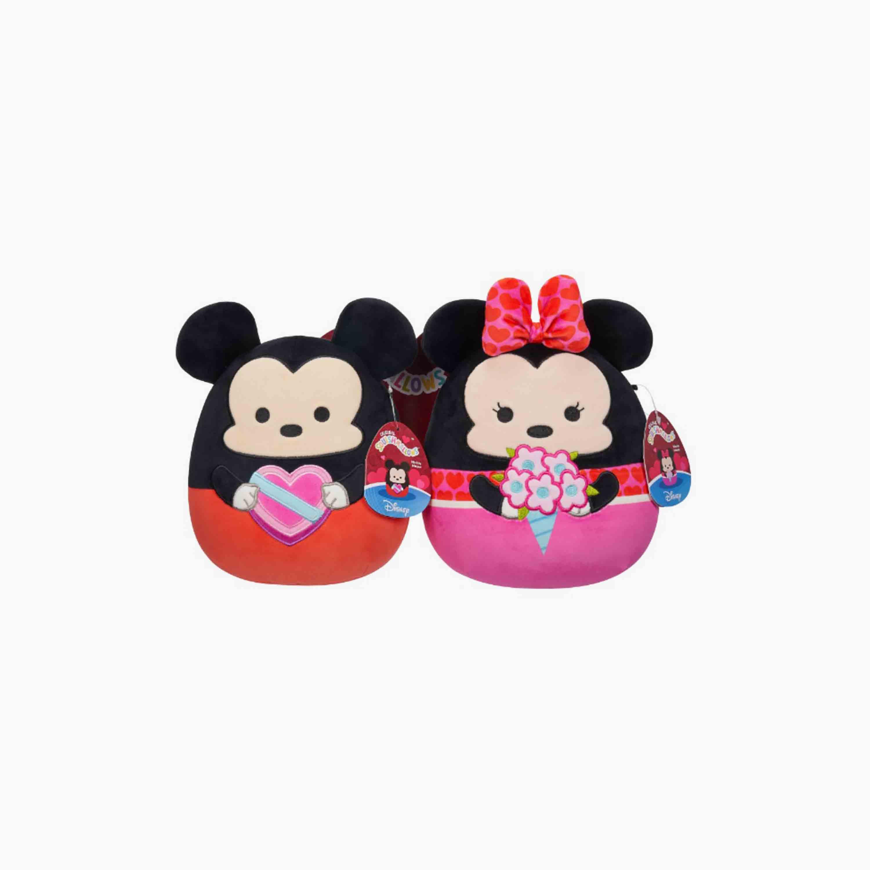 Squishmallows 8" Disney Valentine Pair Mickey and Minnie Plush Toy-toys-plushsofttoys-cartooncharacters-image-1