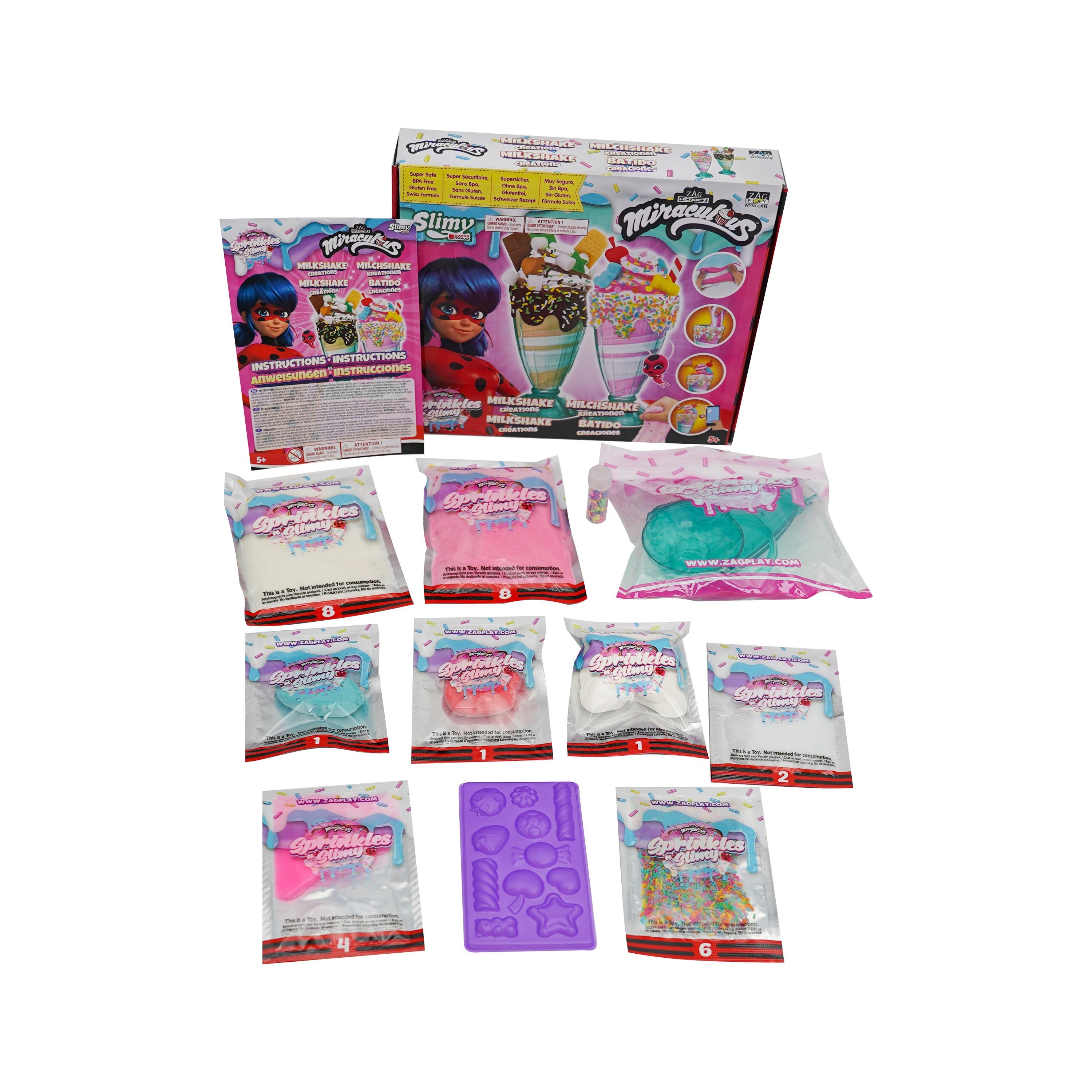 مجموعة أدوات سلايم صنع ميلكشيك سبرينكلز ان سلايمي ليديباج من ميراكيلوس-toys-roleplay-playfoods-image-1