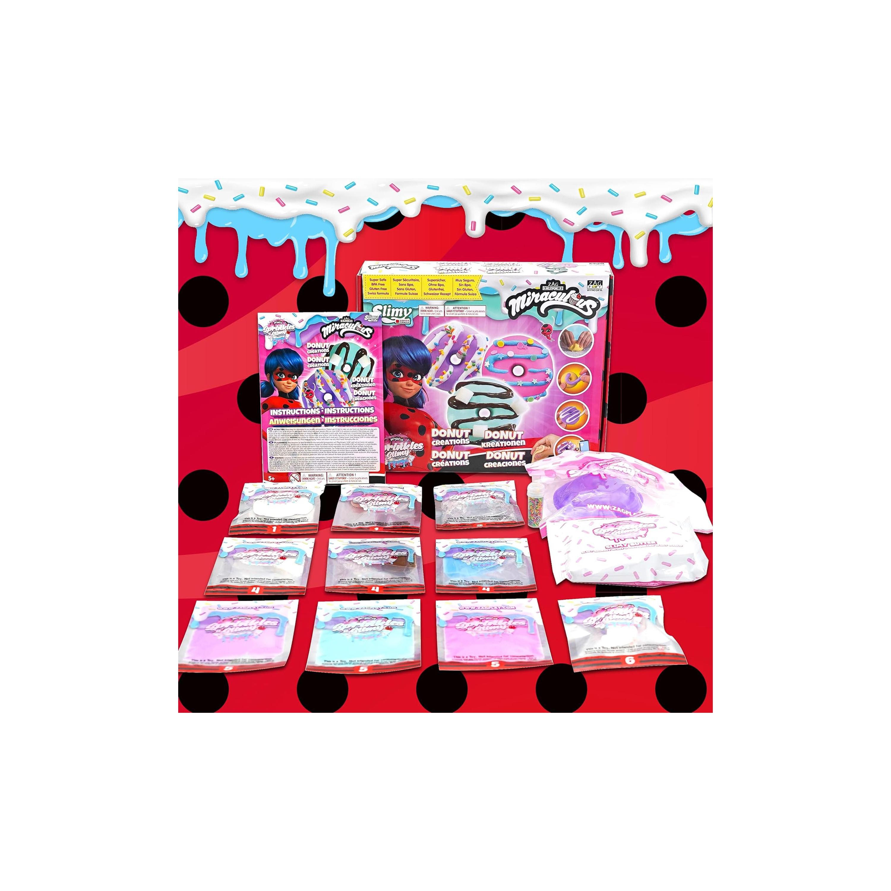 Miraculous Ladybug Sprinkles N Slimy Donut Creations Slime Kit-toys-roleplay-playfoods-image-2