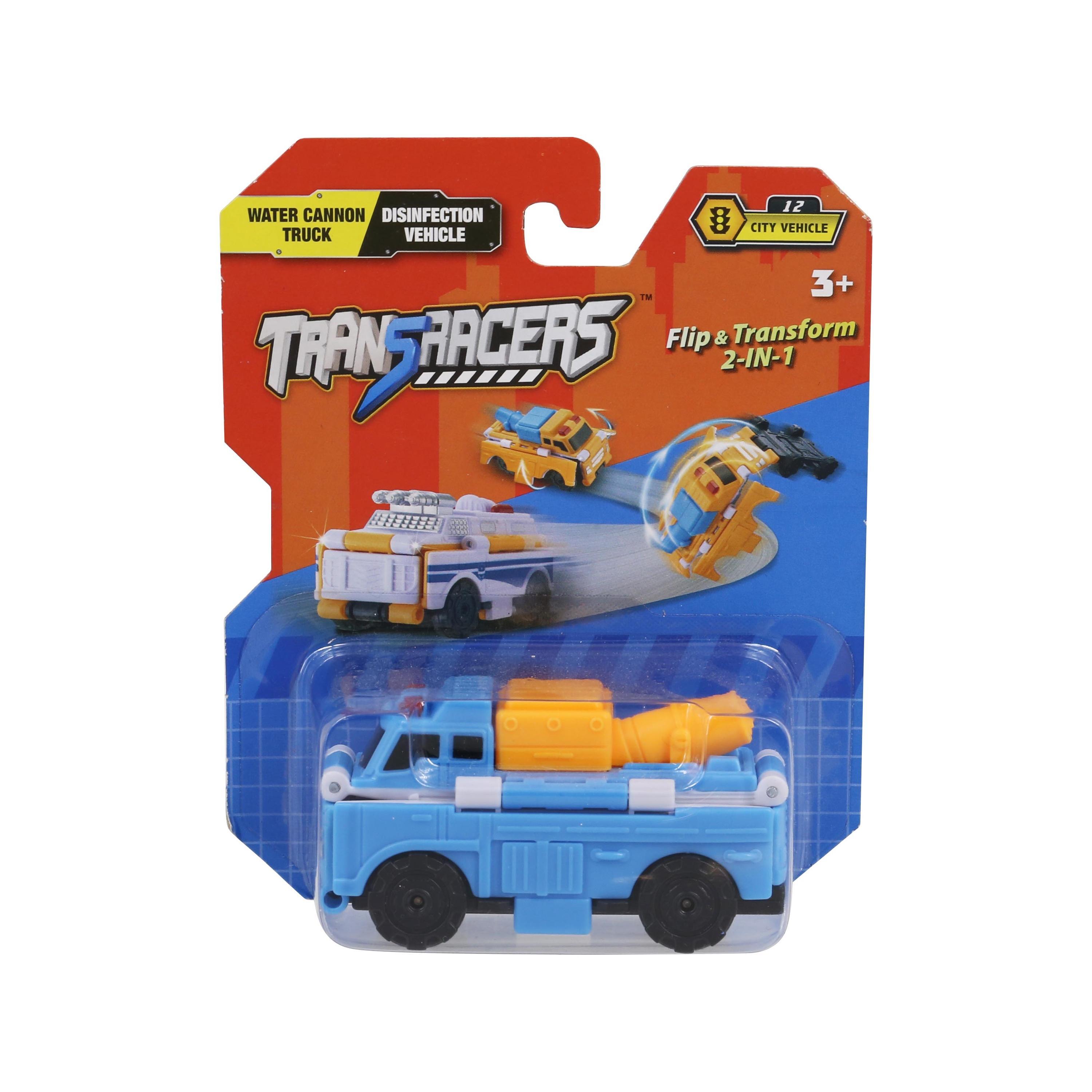 مركبة تنظيف الي سيارة شرطة بمدفع قابلة للطي 2 في 1 من ترانسريسرز-toys-playvehicles-cars-image-1