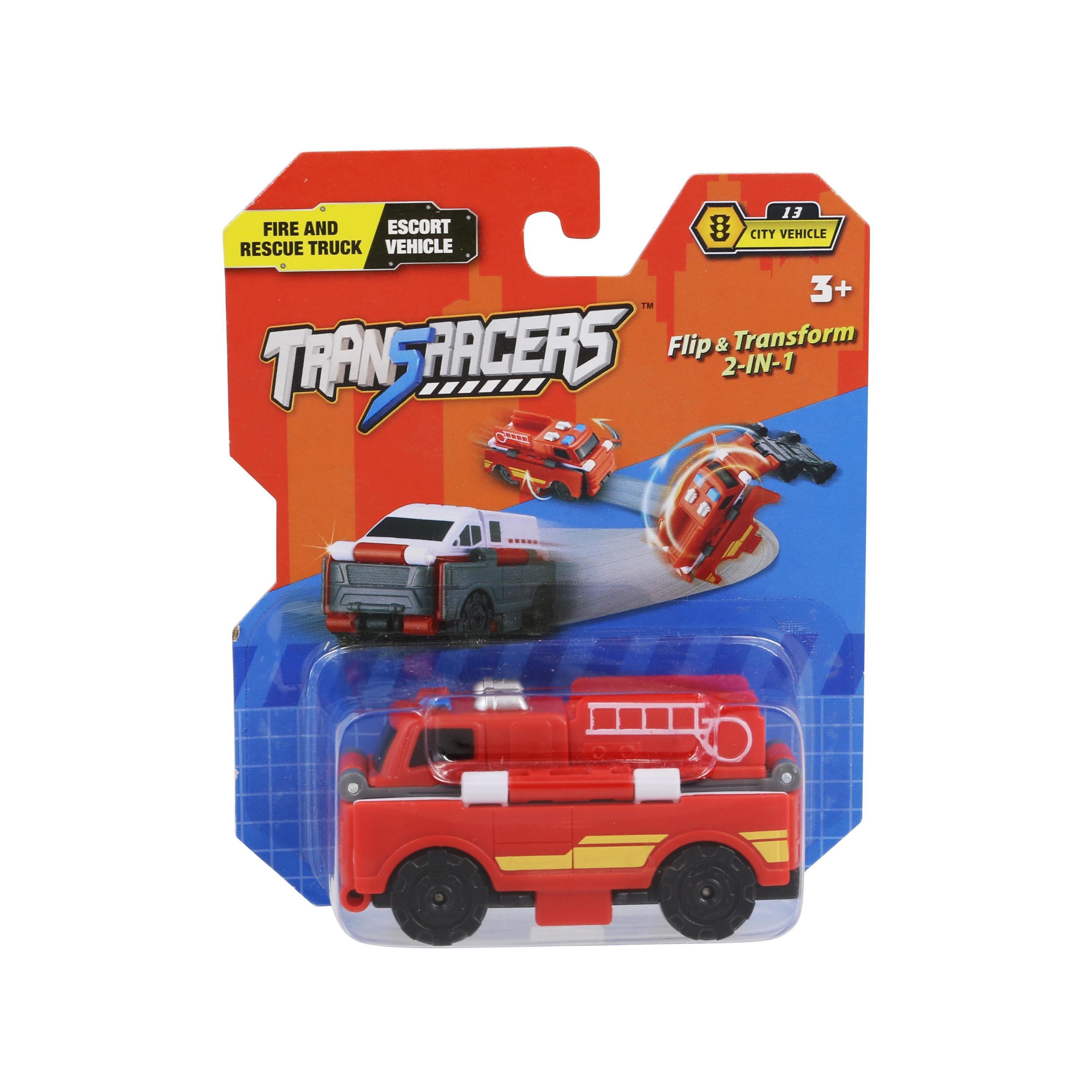 Transracers 2-in-1 Flip Vehicle Fire Engine Car To Transport Vehicle-toys-playvehicles-cars-image-3
