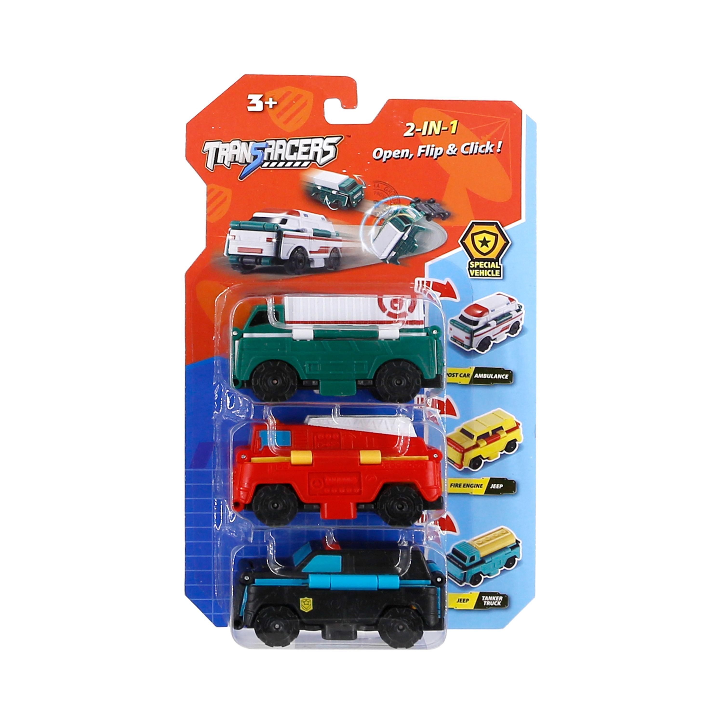 Transracers 3-Piece Blister Card Pack Of Special Vehicle-toys-playvehicles-cars-image-5