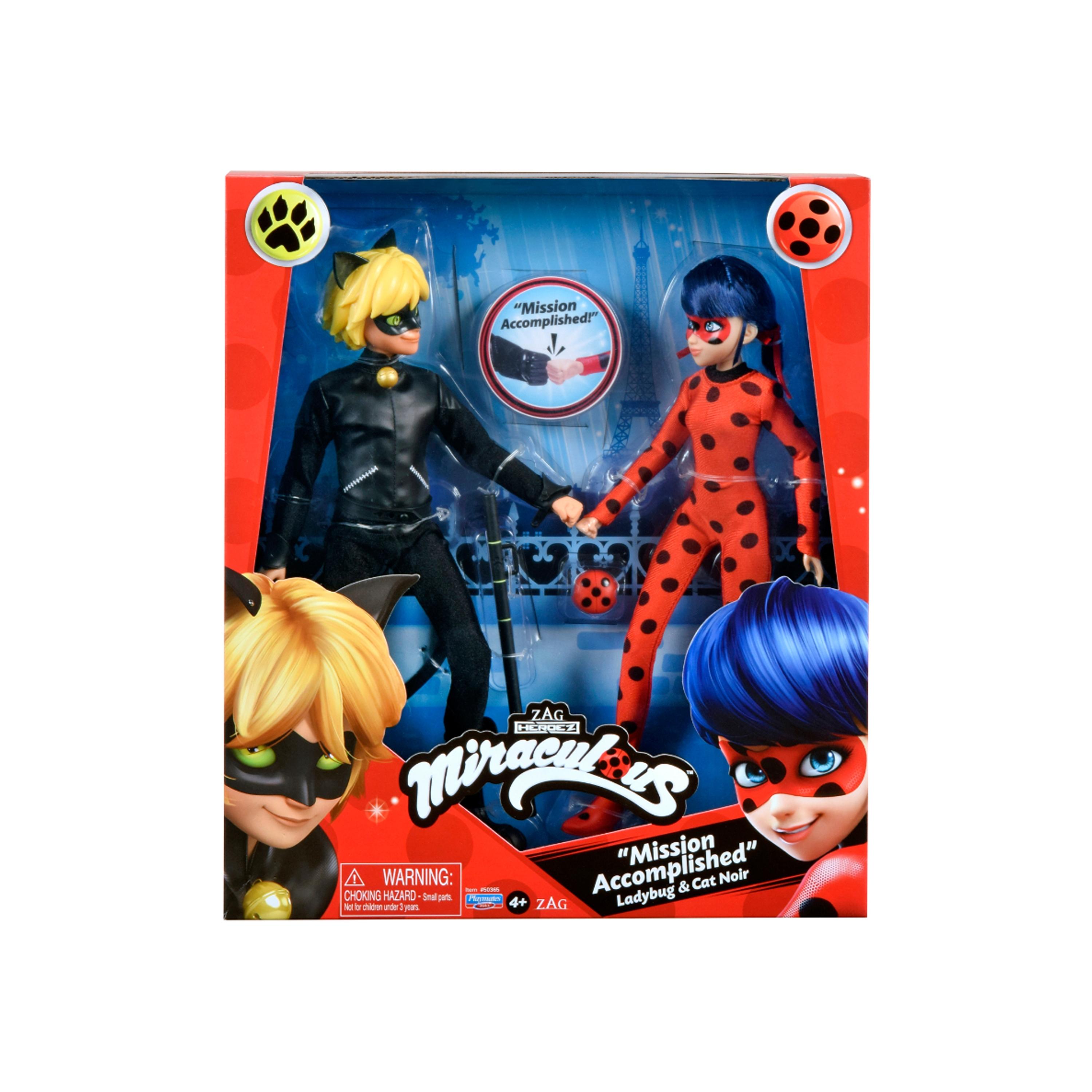 Miraculous 2-Piece Mission Accomplished Ladybug & Cat Noir Figures-toys-playfigures-actionfigures-image-2