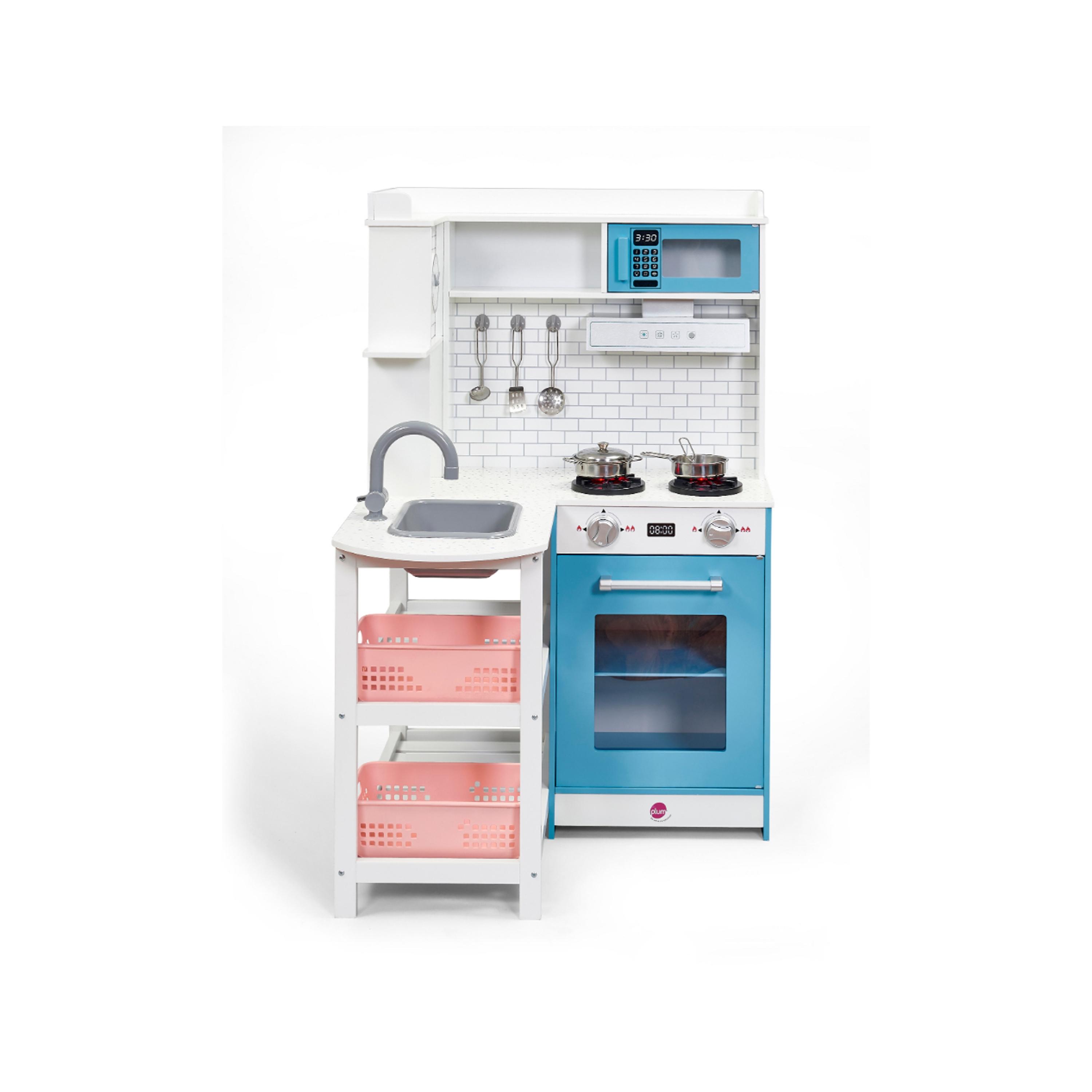 Plum Penne Pantry Wooden Corner Kitchen With Fridge-toys-roleplay-kitchensets-image-1