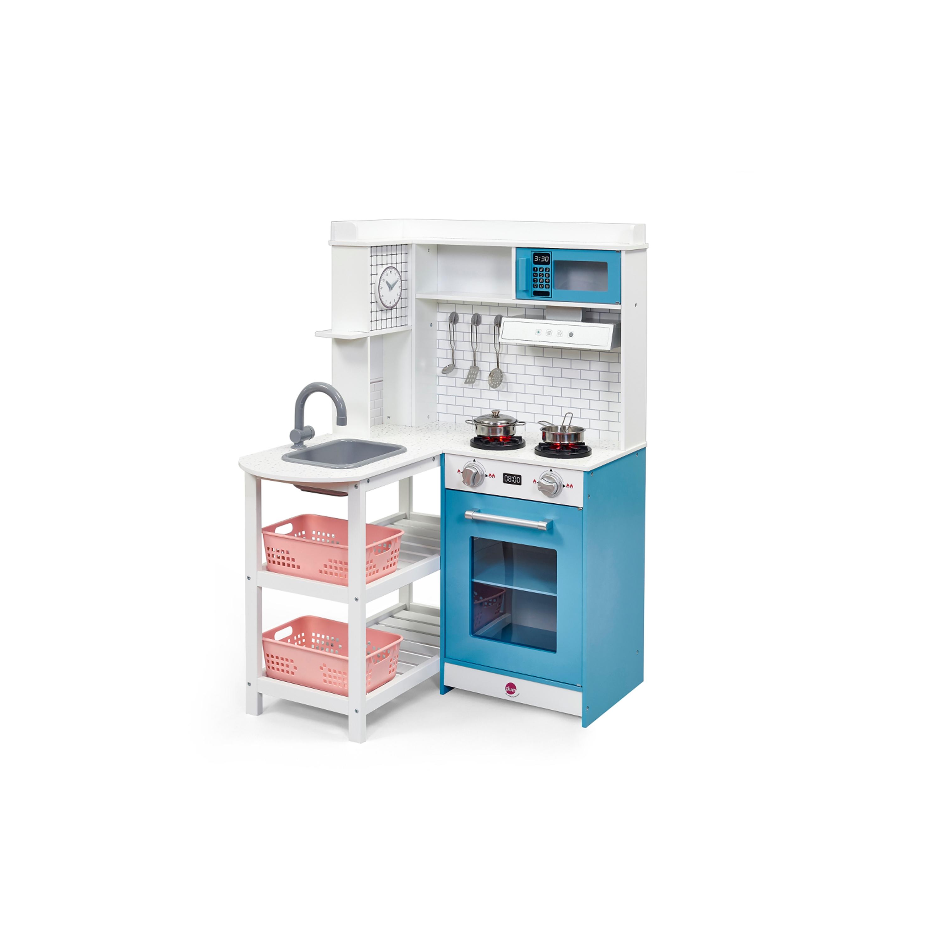 Plum Penne Pantry Wooden Corner Kitchen With Fridge-toys-roleplay-kitchensets-image-2