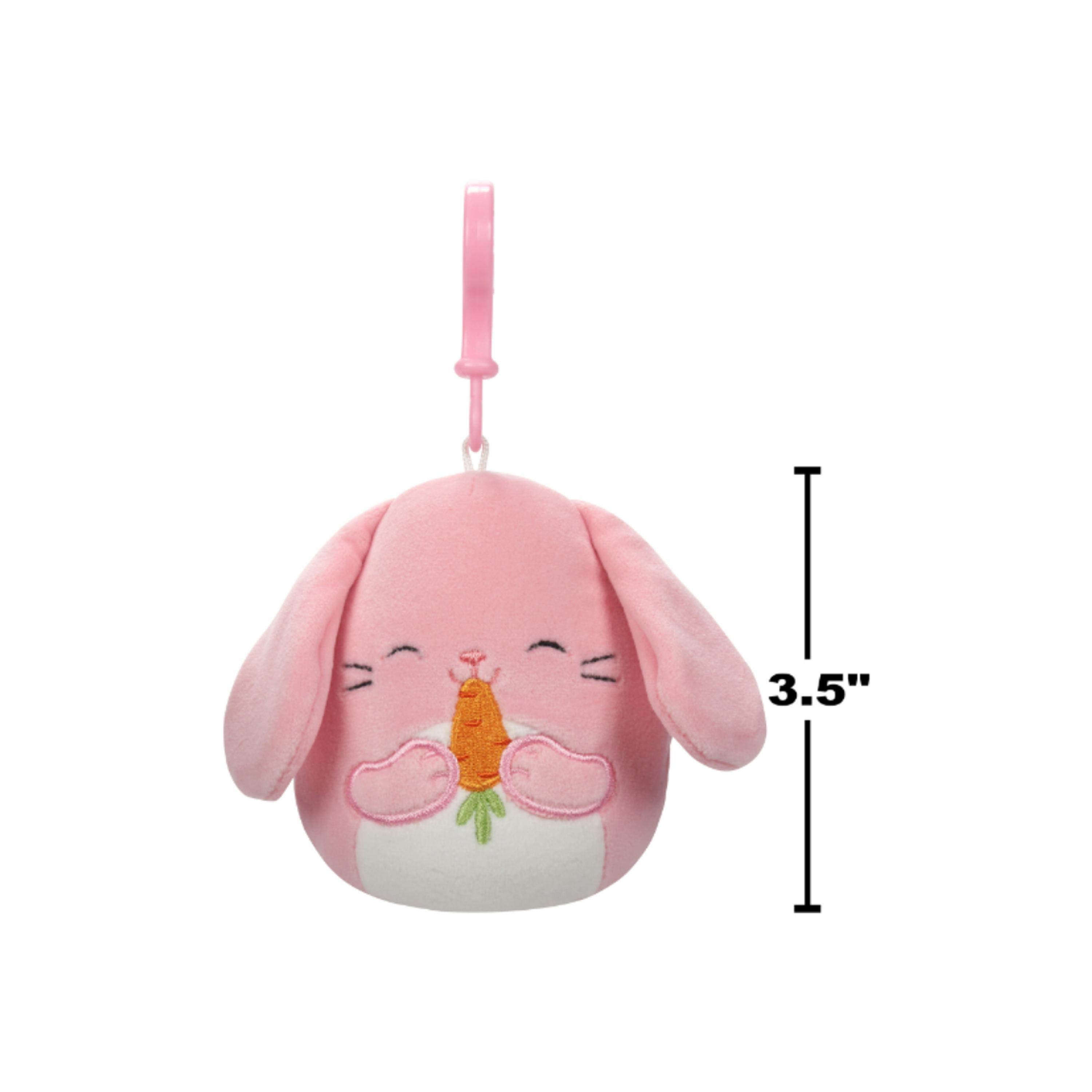 Squishmallow 3.5'' Bop the Pink Bunny with Carrot Clip-on Plush Toy-toys-plushsofttoys-animals-image-5