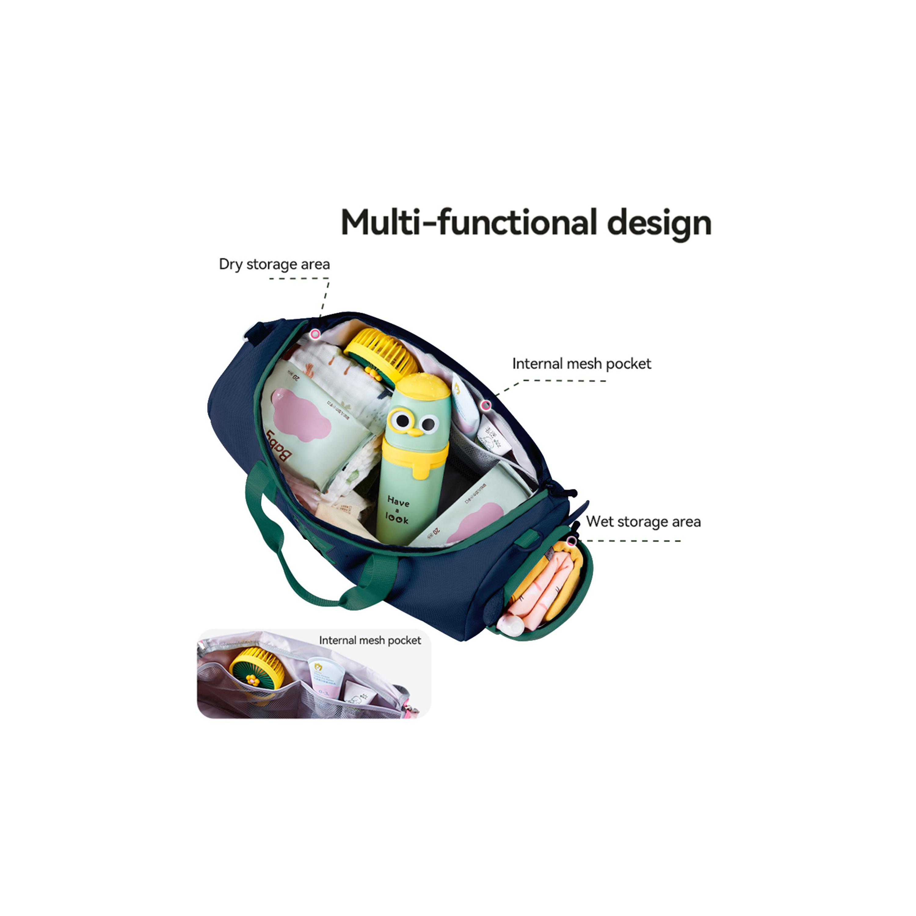 Nohoo Dino Printed Backpack - Blue-travel-kidstrolleyandbags-image-4