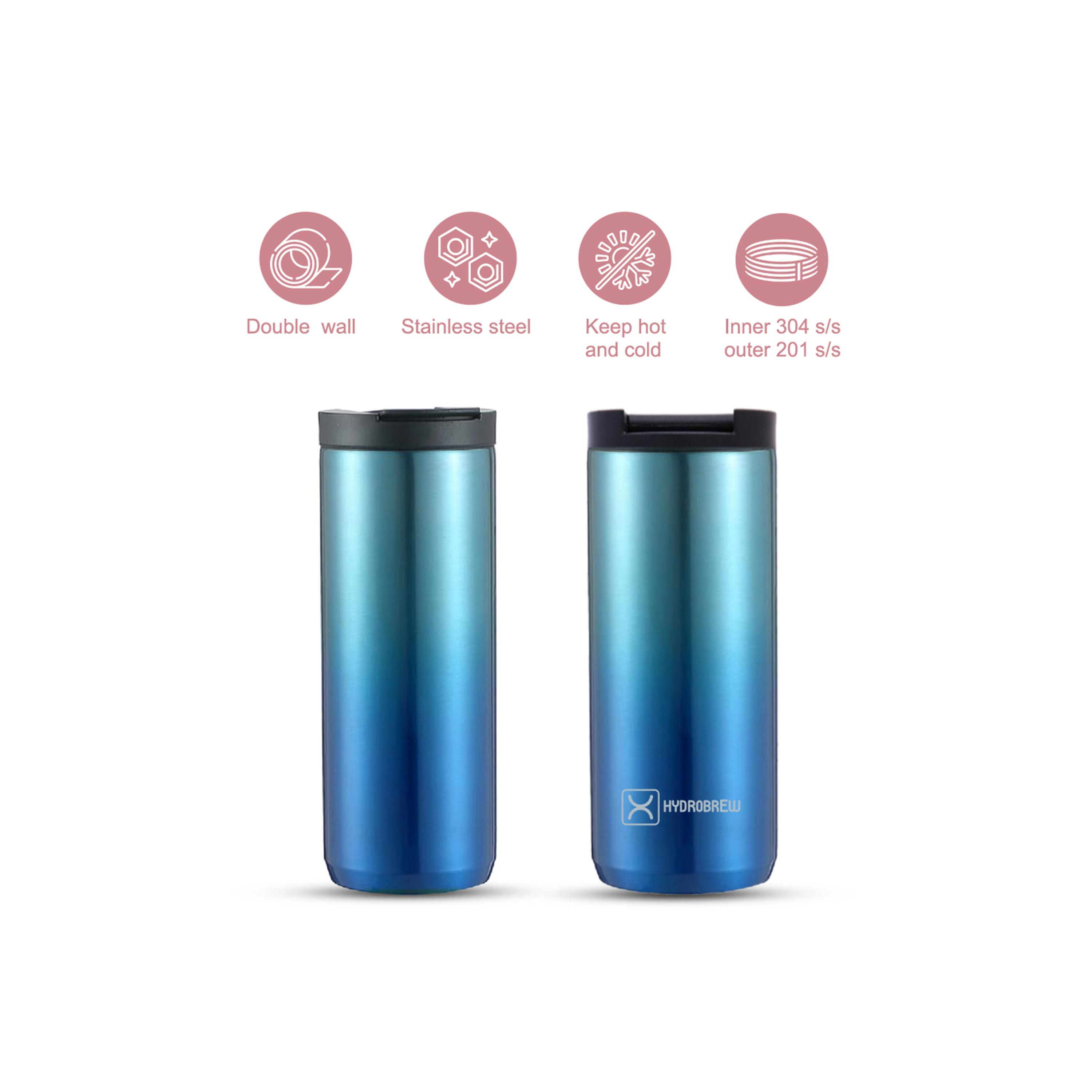 Hydrobrew Double Wall Insulated Tumbler Water Bottle - 500 ml-school-waterbottles-image-5