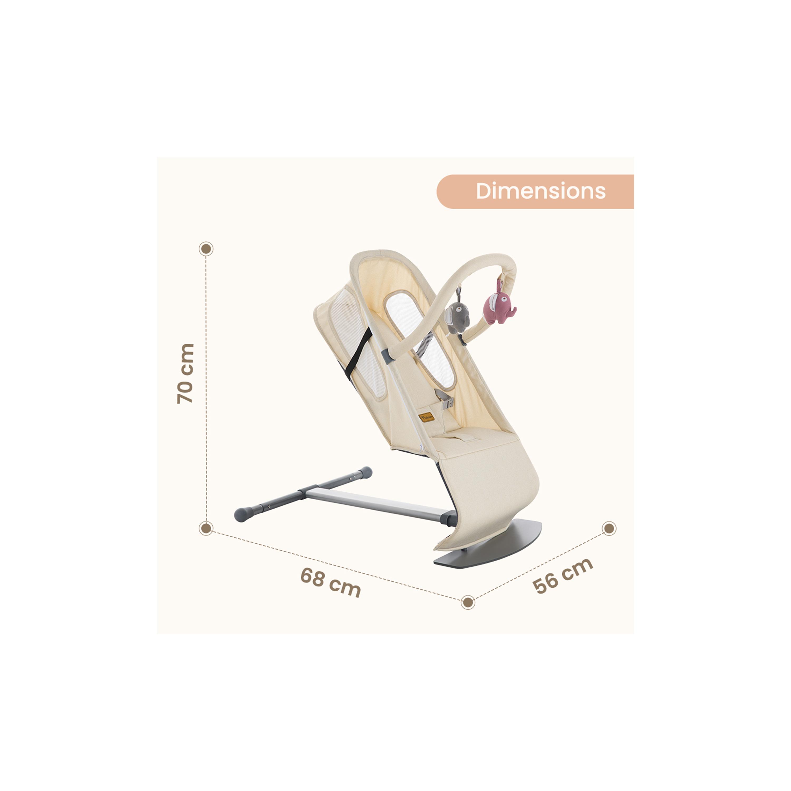 Teknum Baby Bouncer with Grab Toys - Beige-baby-infantactivity-bouncers-image-10