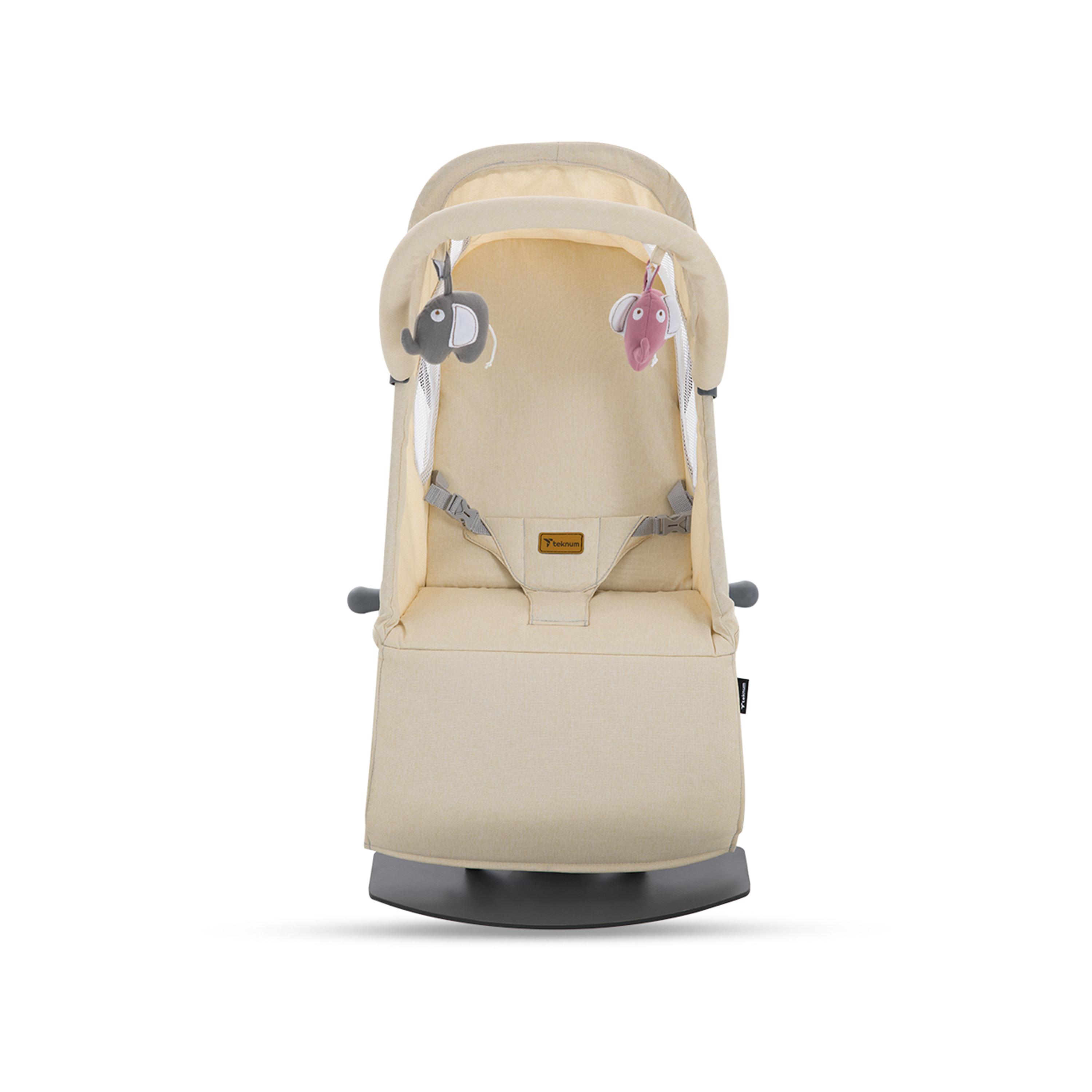 Teknum Baby Bouncer with Grab Toys - Beige-baby-infantactivity-bouncers-image-7