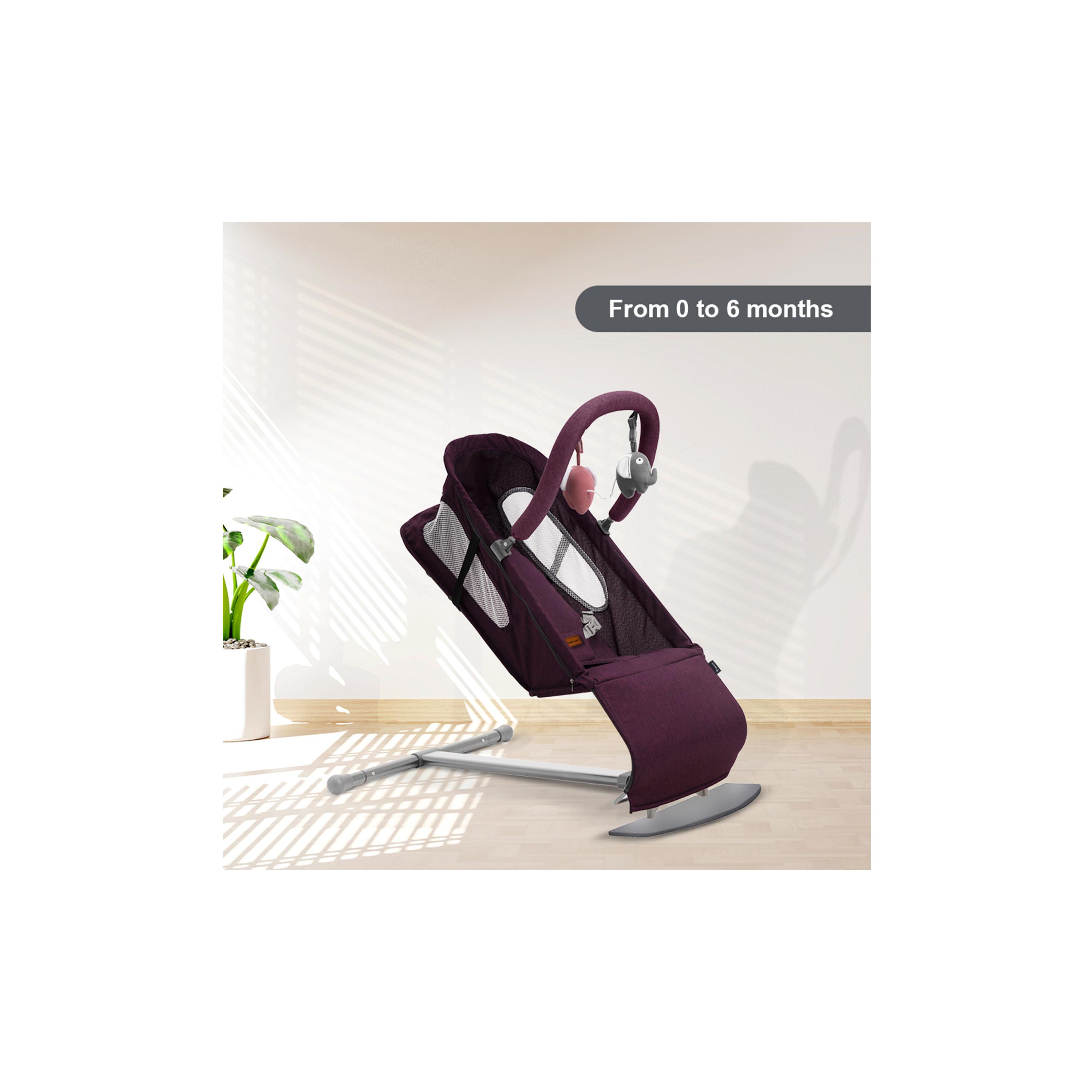 Teknum Baby Bouncer with Grab Toys - Purple-baby-infantactivity-bouncers-image-10