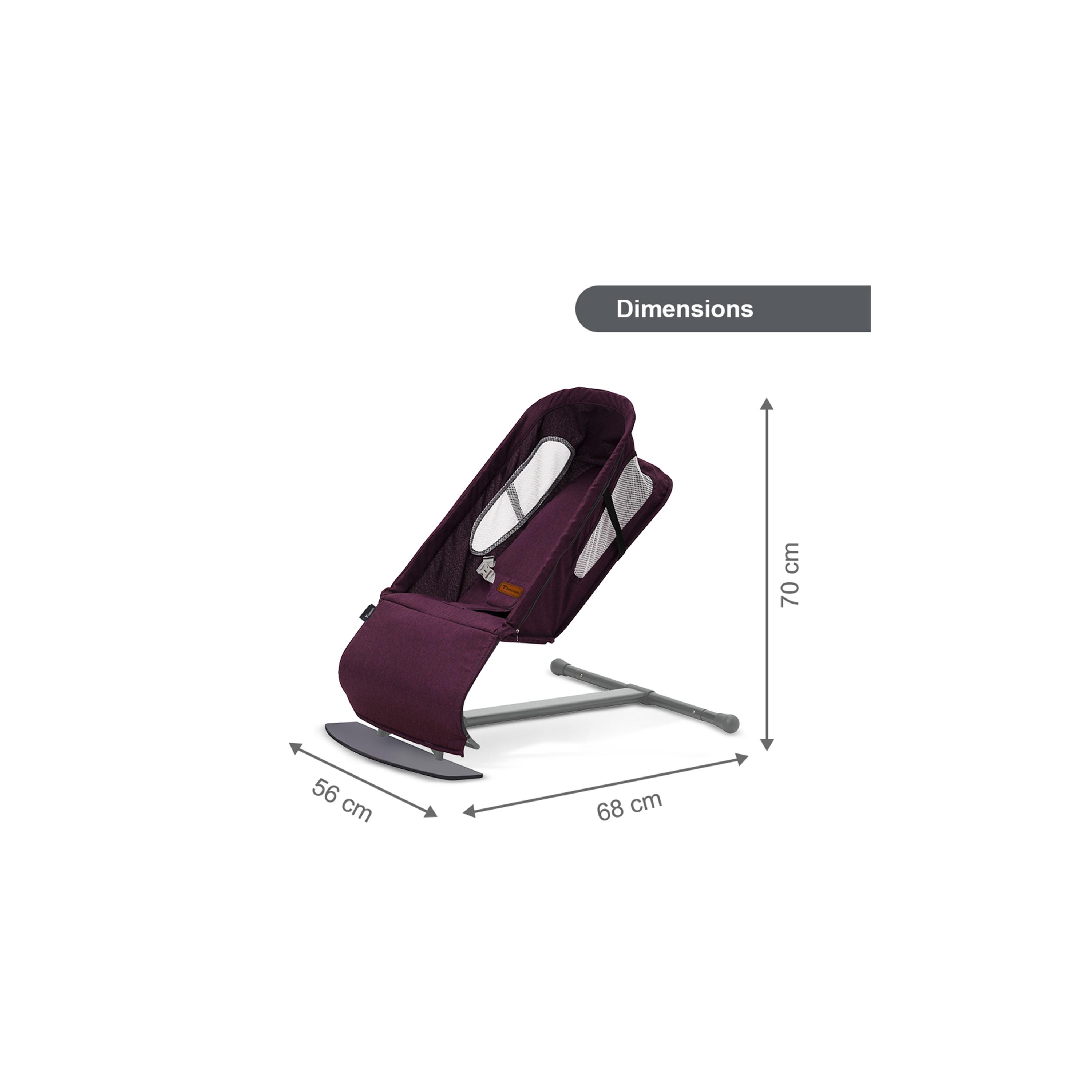 Teknum Baby Bouncer with Grab Toys - Purple-baby-infantactivity-bouncers-image-2