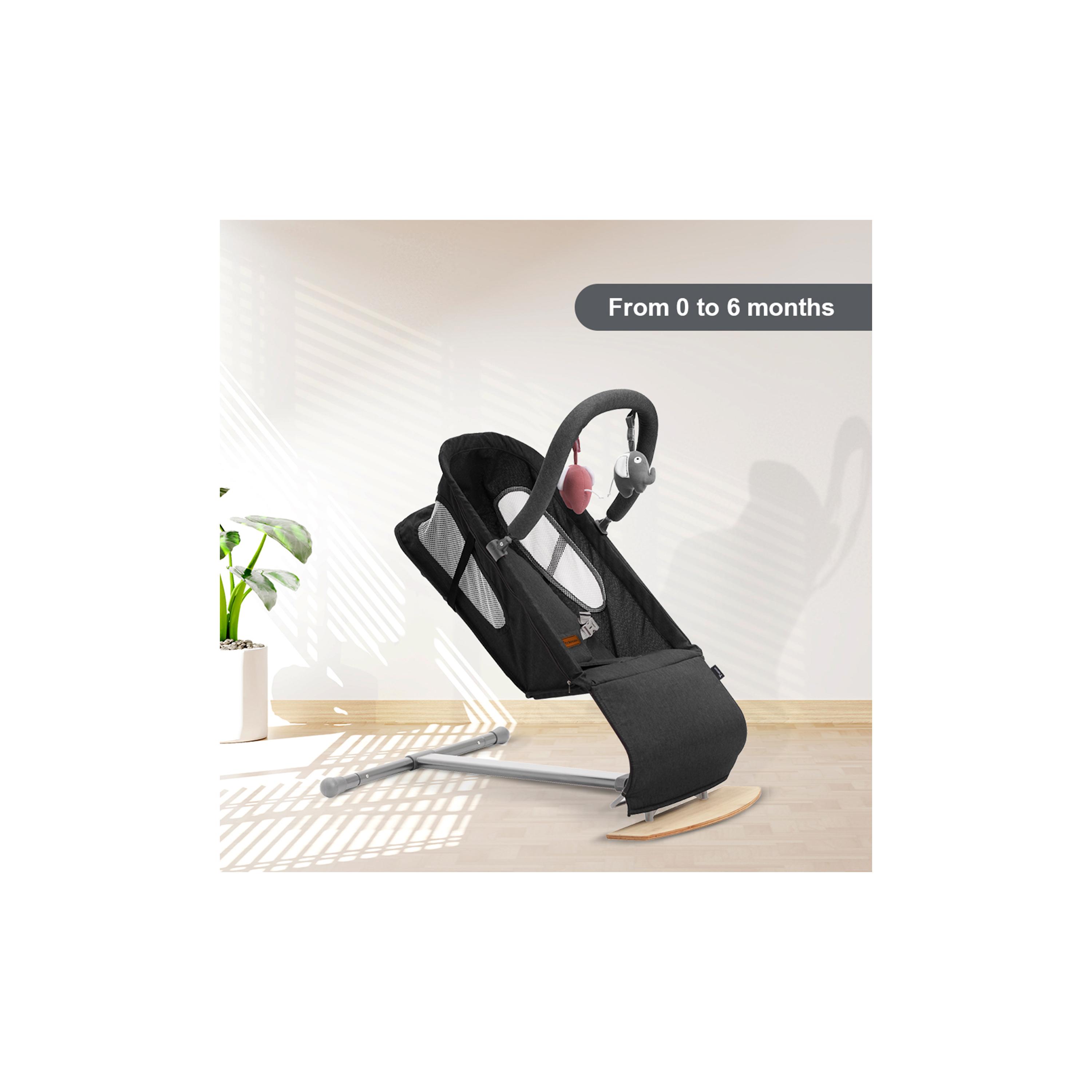 Teknum Baby Bouncer with Grab Toys - Black-baby-infantactivity-bouncers-image-10