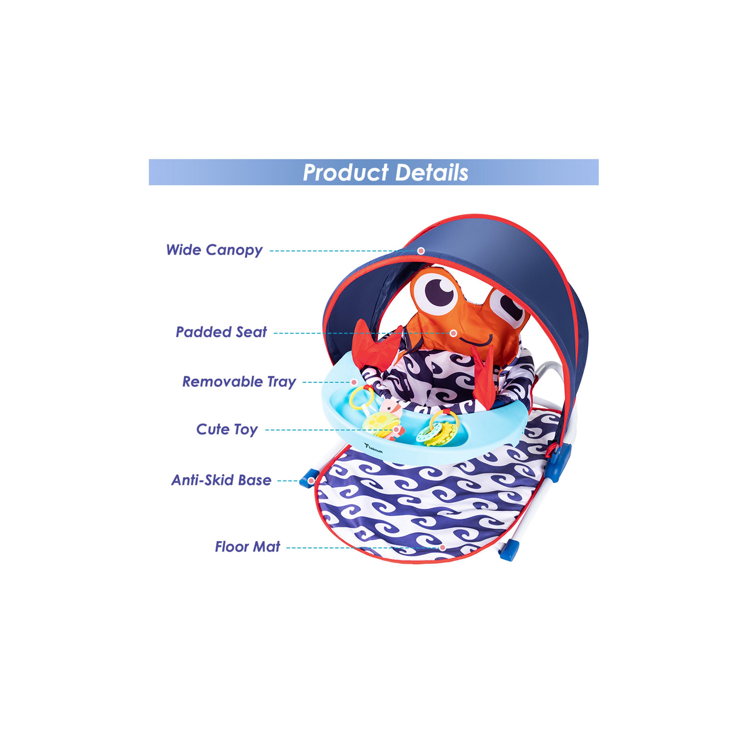 Teknum Baby Sit Up Support with Feeding Tray - Blue-baby-feeding-highchairsandboosters-image-13