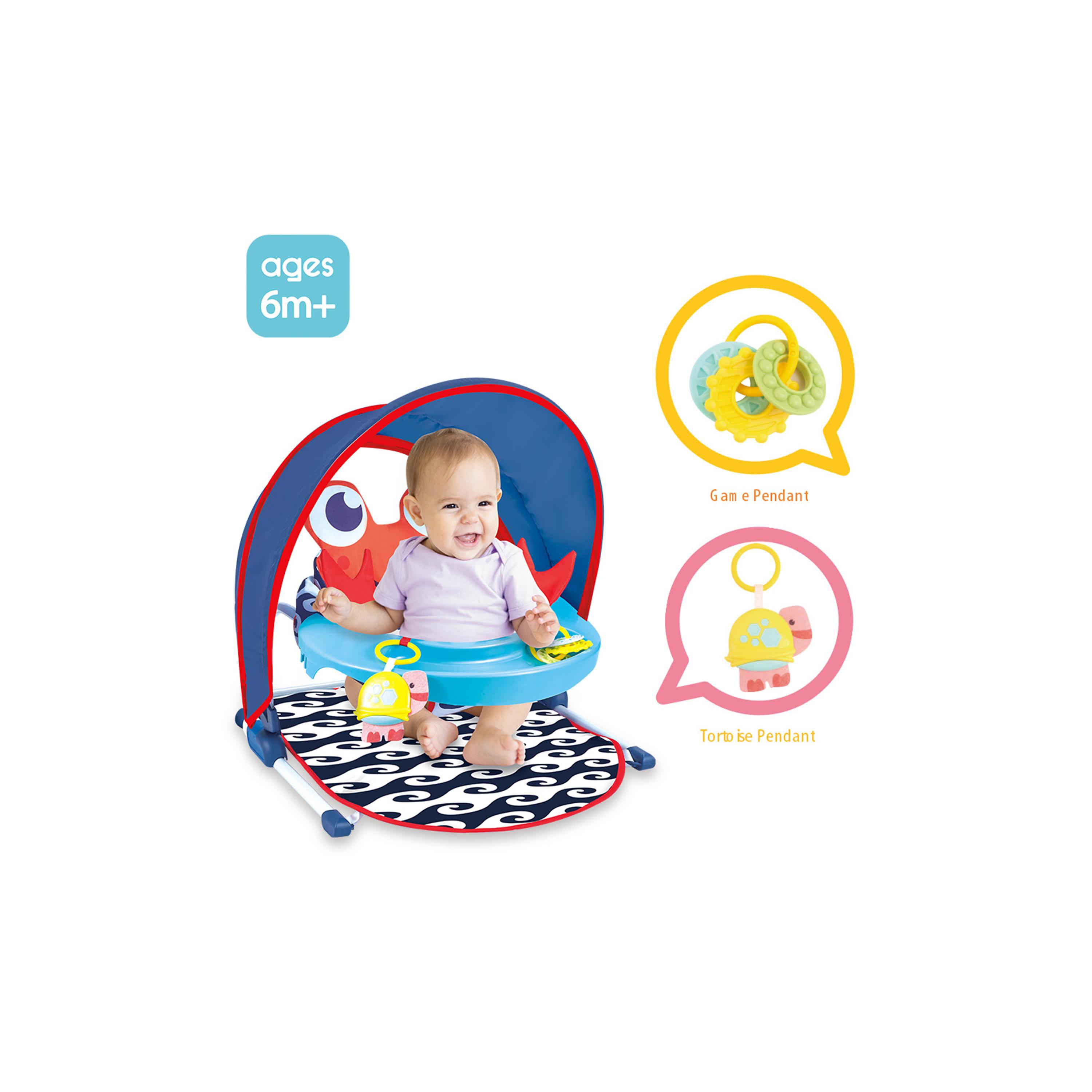 Teknum Baby Sit Up Support with Feeding Tray - Blue-baby-feeding-highchairsandboosters-image-3