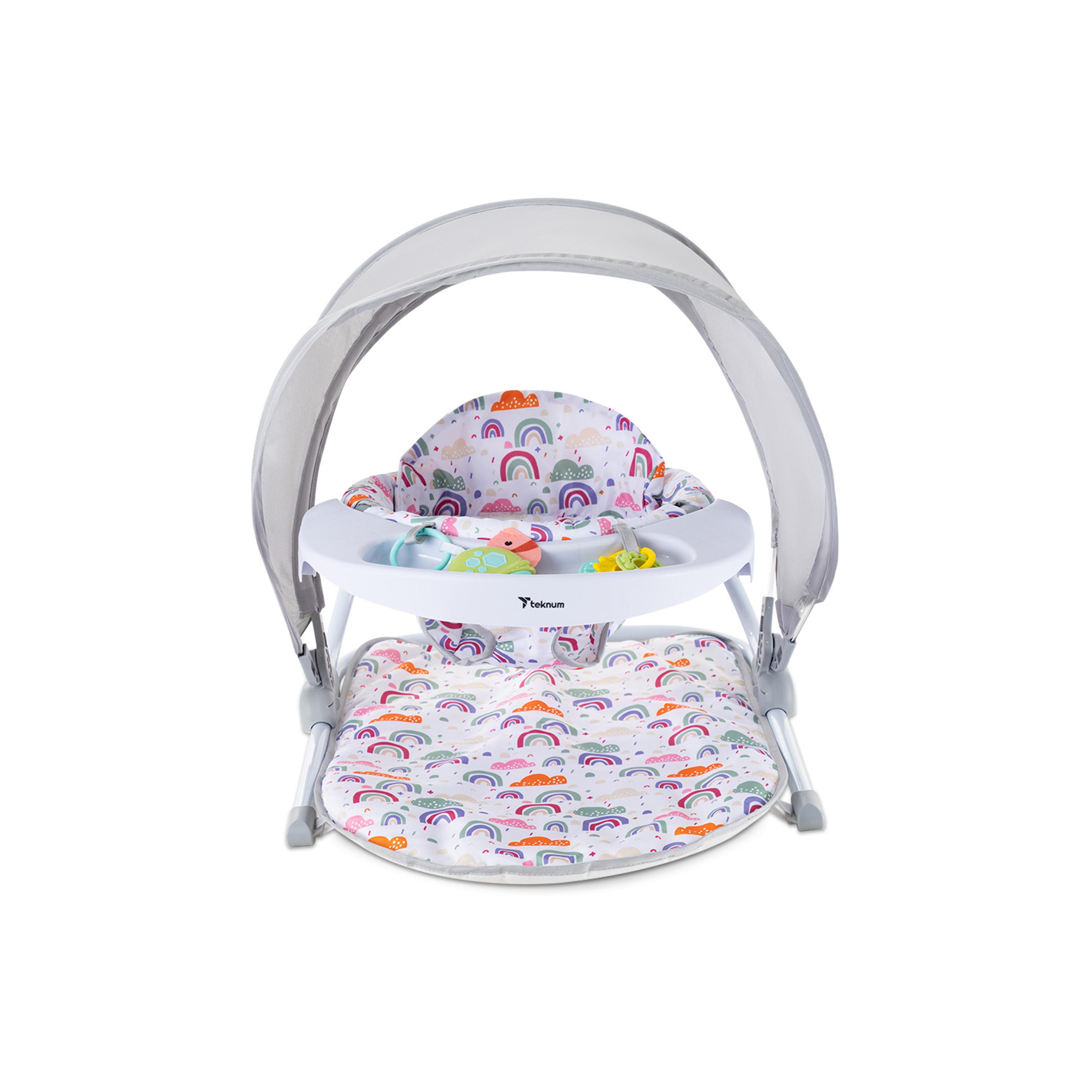 Teknum Baby Sit Up Support with Feeding Tray - Grey-baby-feeding-highchairsandboosters-image-10
