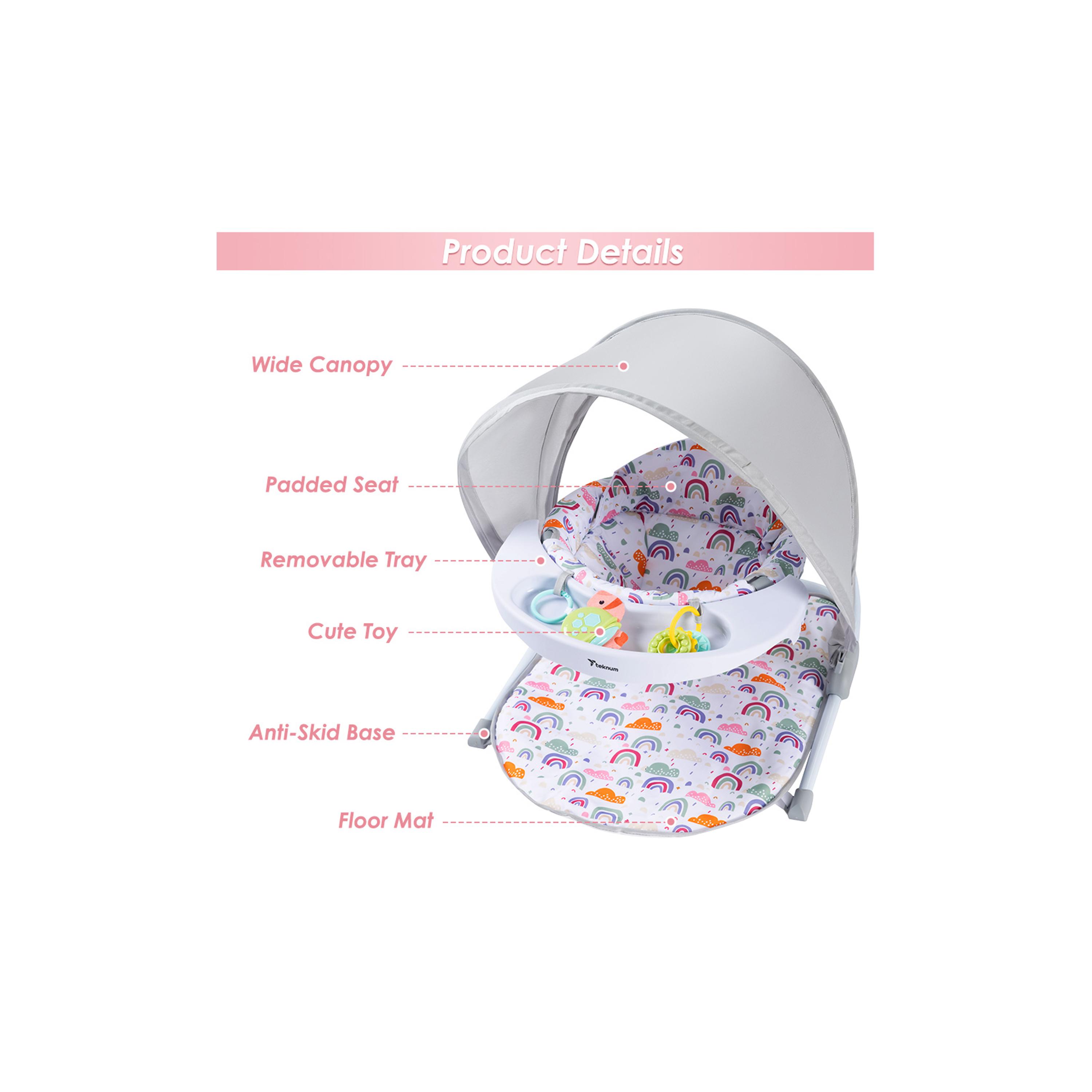 Teknum Baby Sit Up Support with Feeding Tray - Grey-baby-feeding-highchairsandboosters-image-13