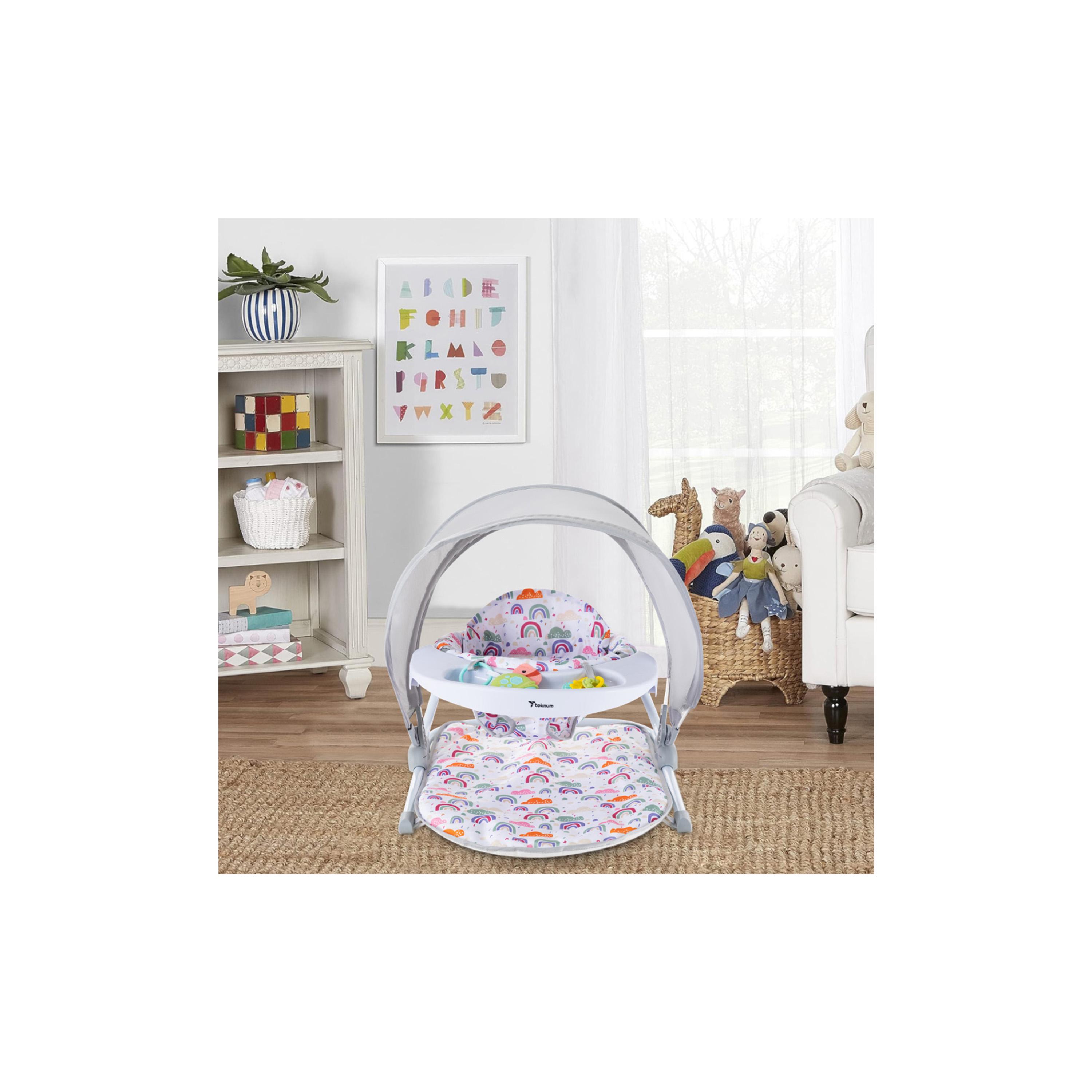 Teknum Baby Sit Up Support with Feeding Tray - Grey-baby-feeding-highchairsandboosters-image-4