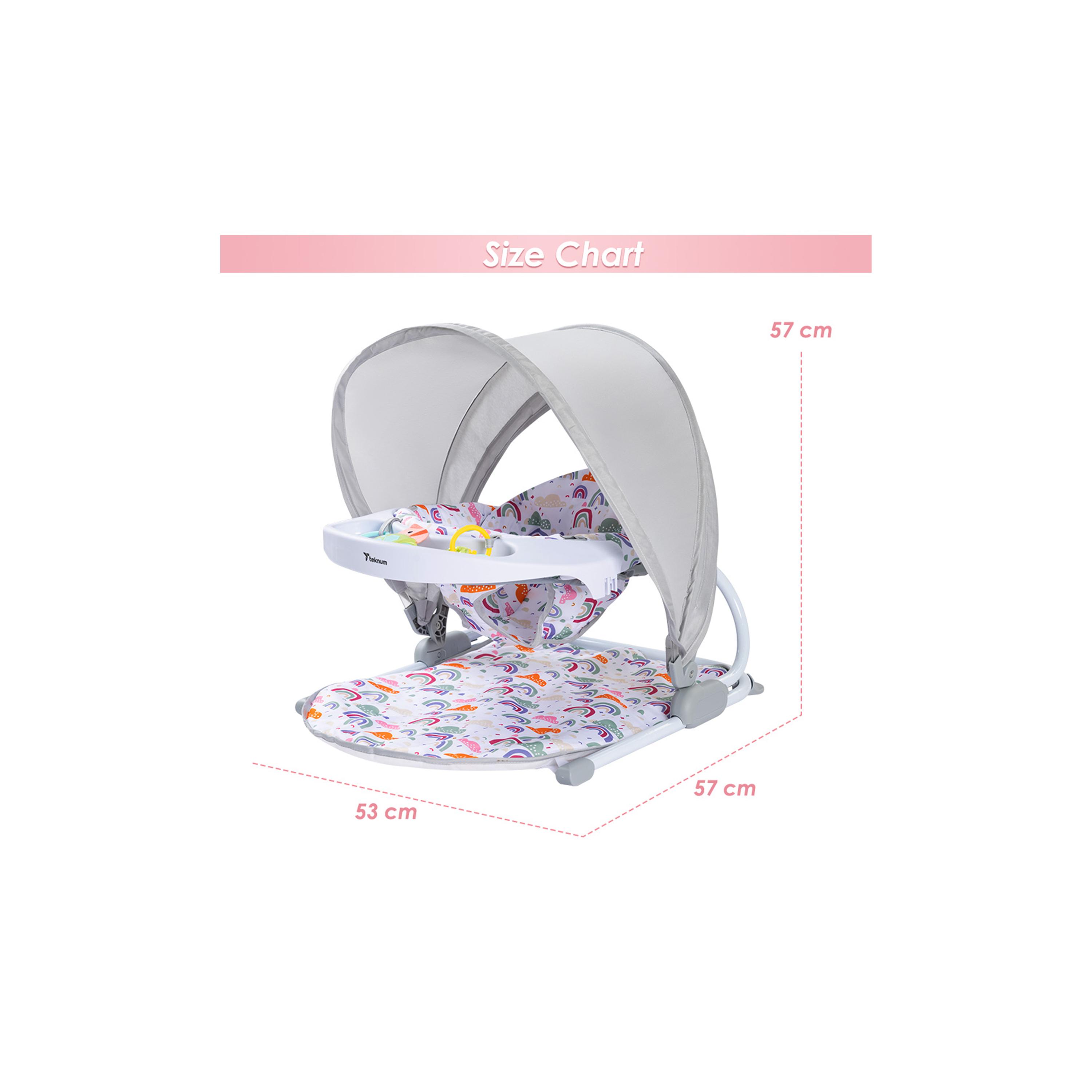 Teknum Baby Sit Up Support with Feeding Tray - Grey-baby-feeding-highchairsandboosters-image-5