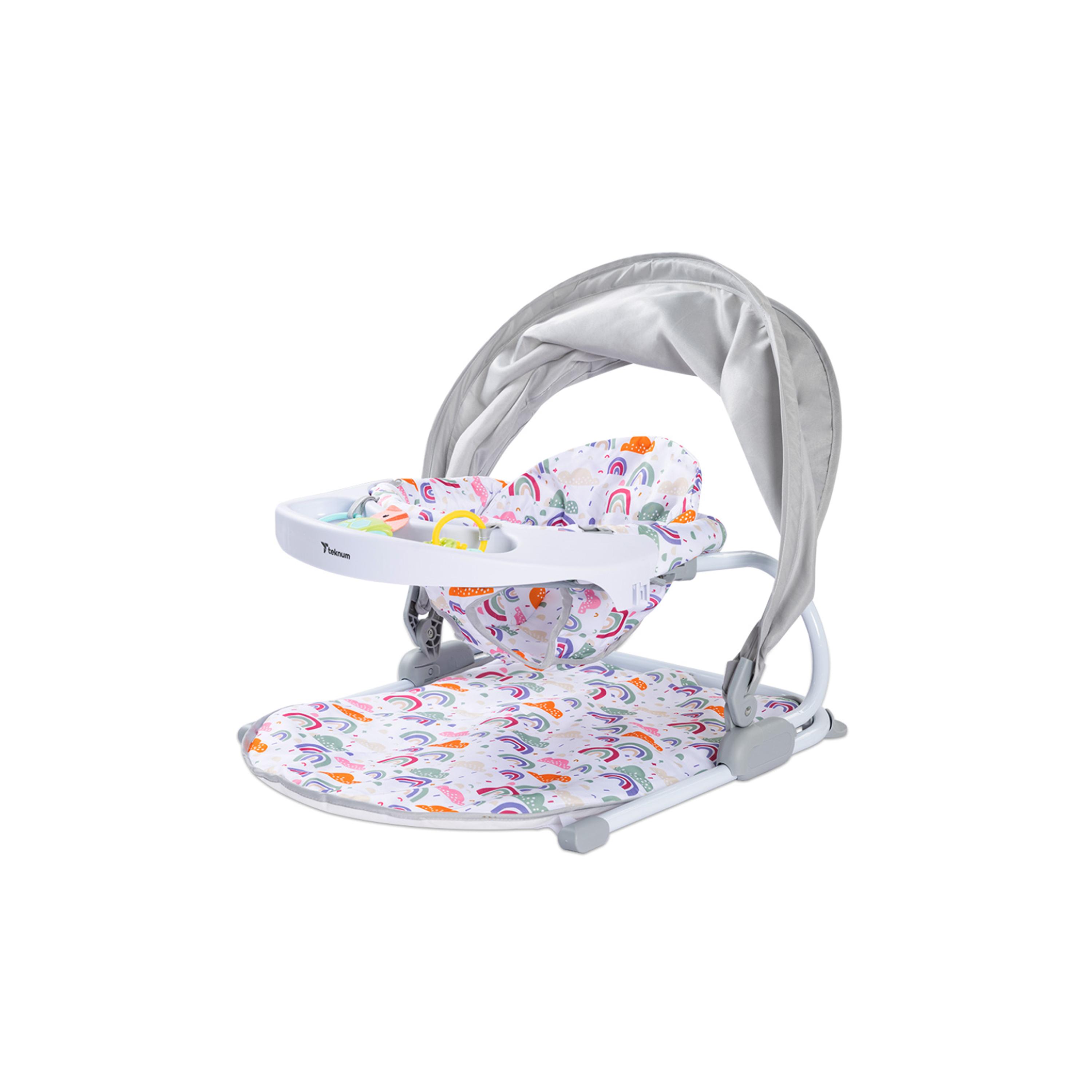 Teknum Baby Sit Up Support with Feeding Tray - Grey-baby-feeding-highchairsandboosters-image-8