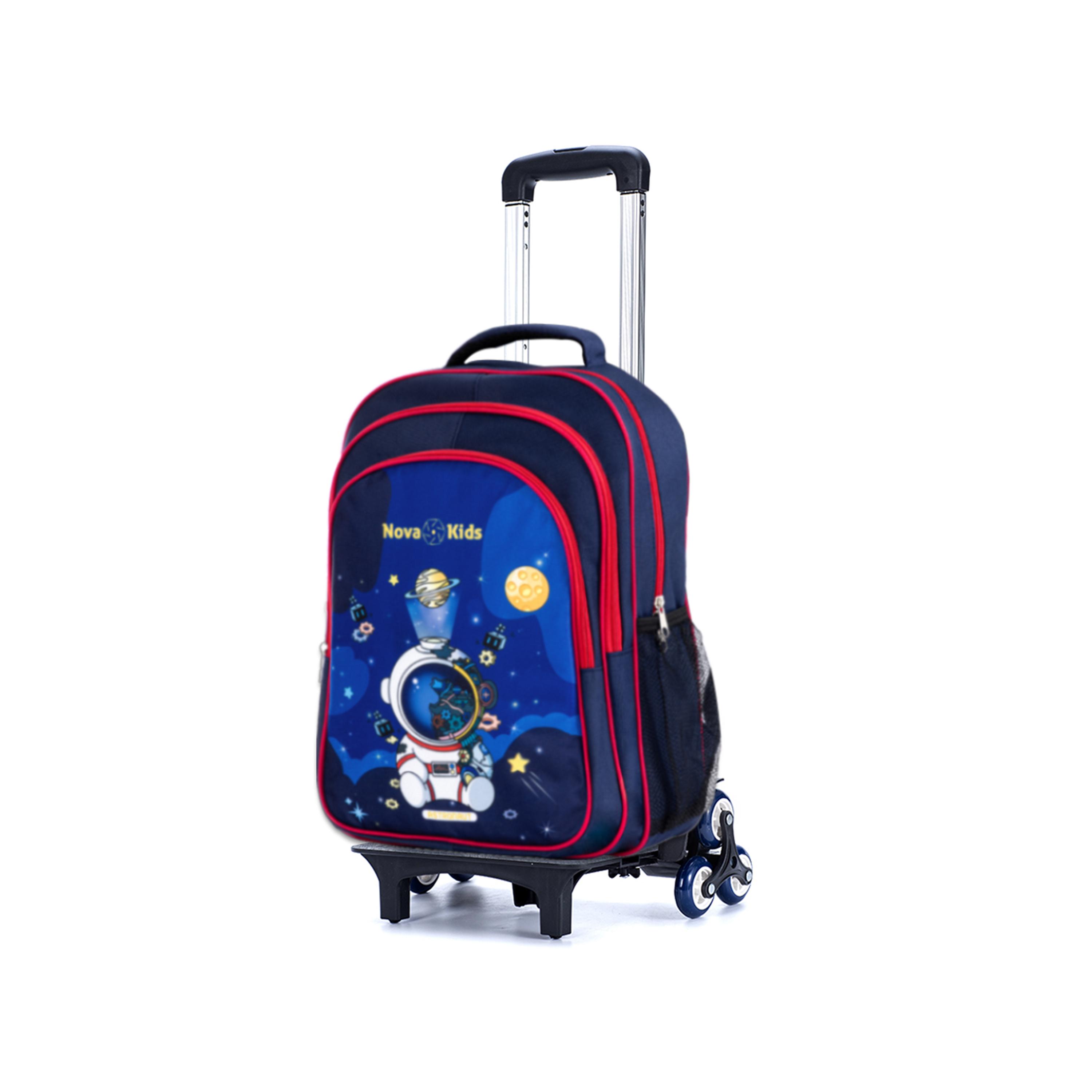 Nova Kids Set of 5 Trolley School Bag 16 Inch Astronaut Blue