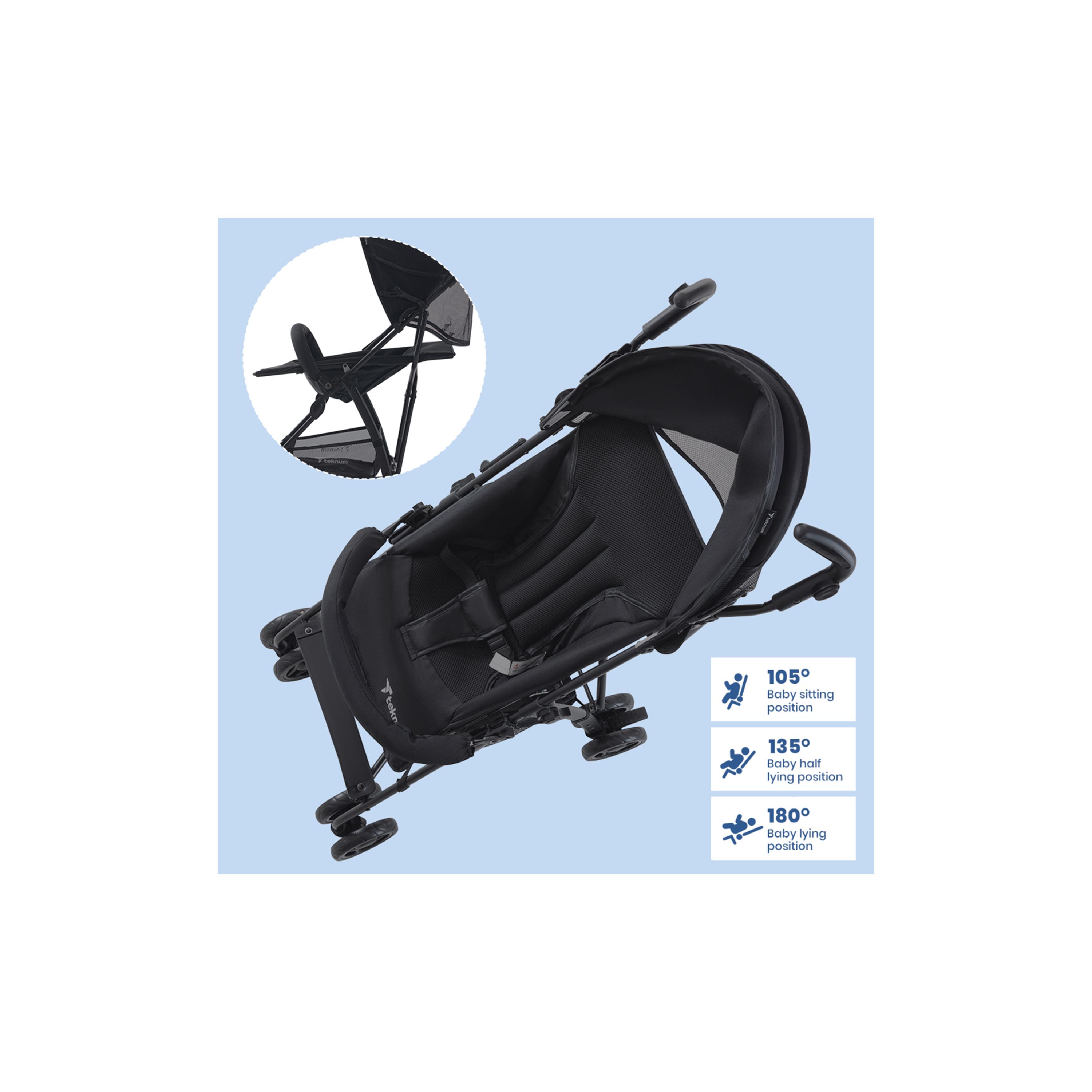 Teknum Eco Lite Stroller - Black-baby-gear-strollersandprams-strollers-image-5
