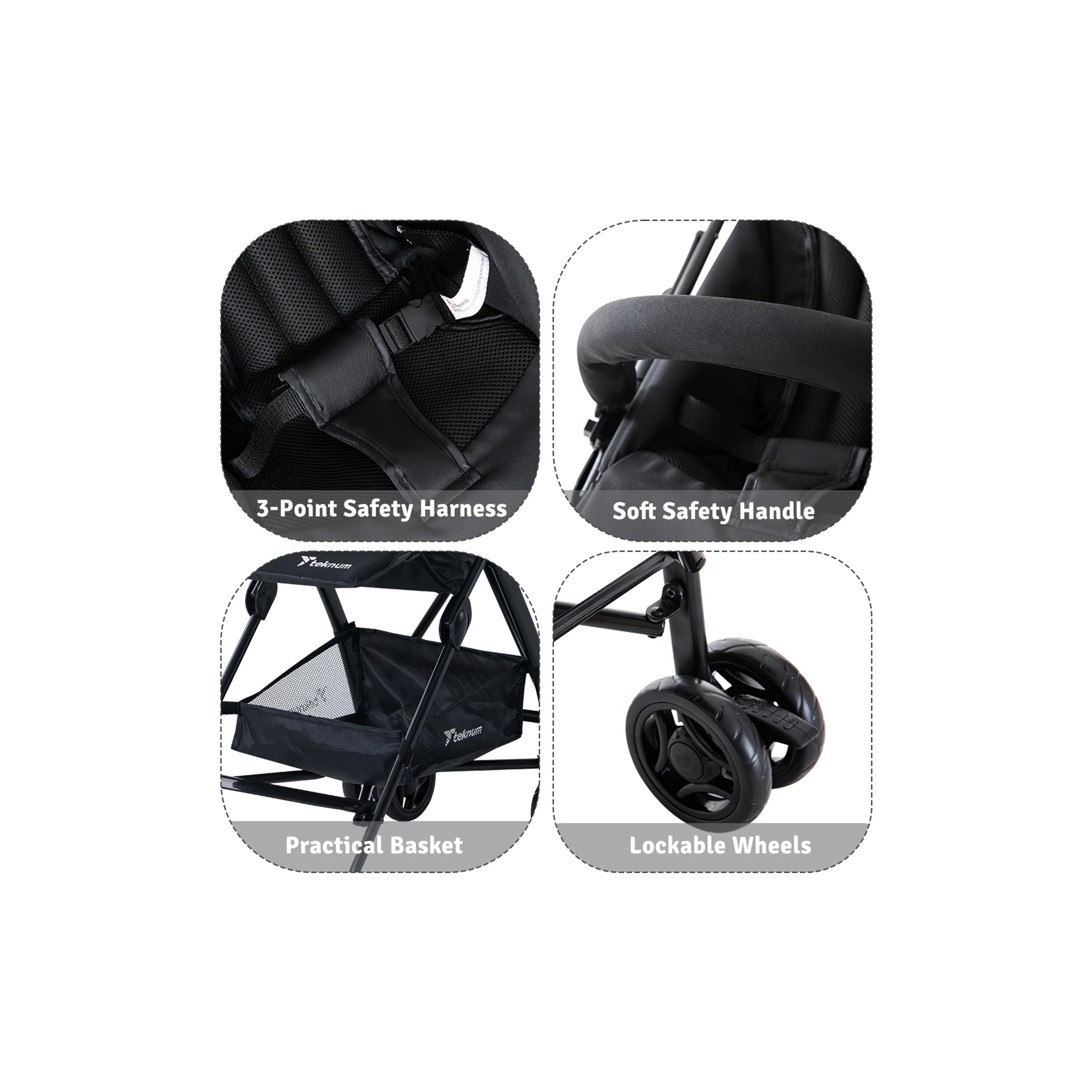 Teknum Eco Lite Stroller - Black-baby-gear-strollersandprams-strollers-image-6