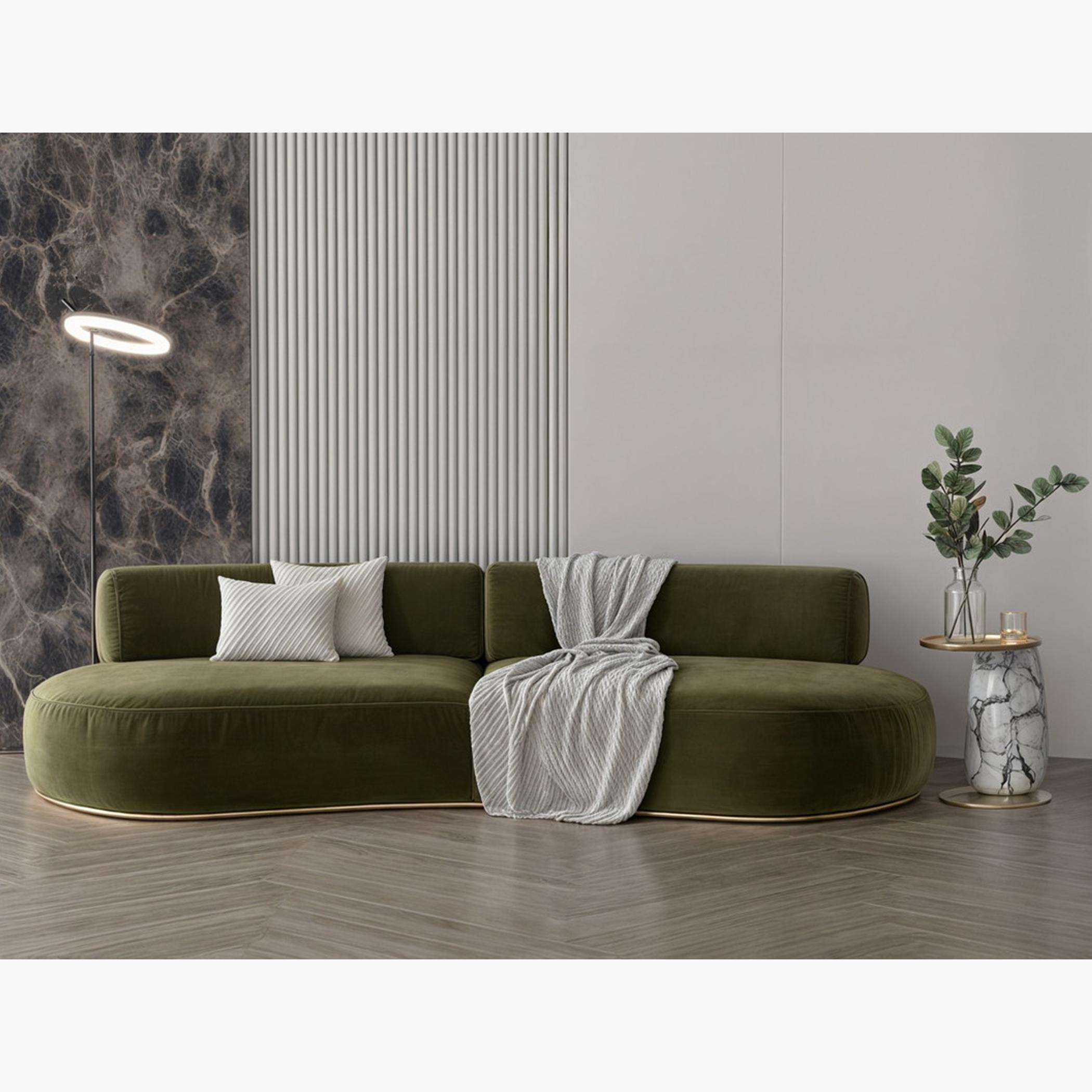 Oak Houses 2-Seater Velvet Sofa