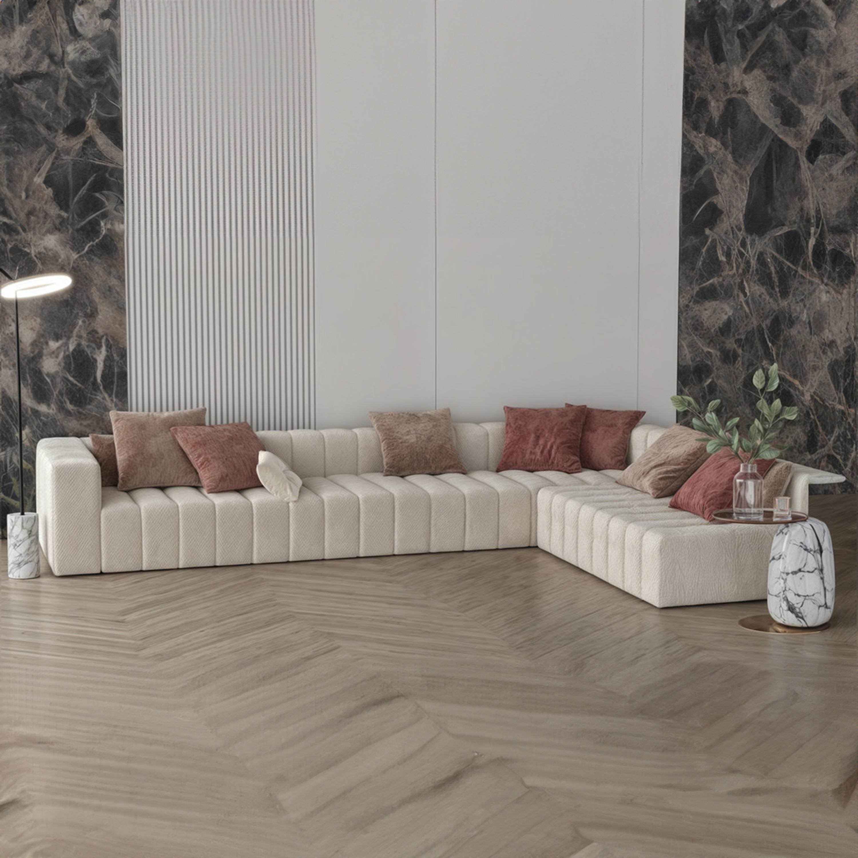 Oak Houses Baha 4-Seater Velvet Right Corner Sofa