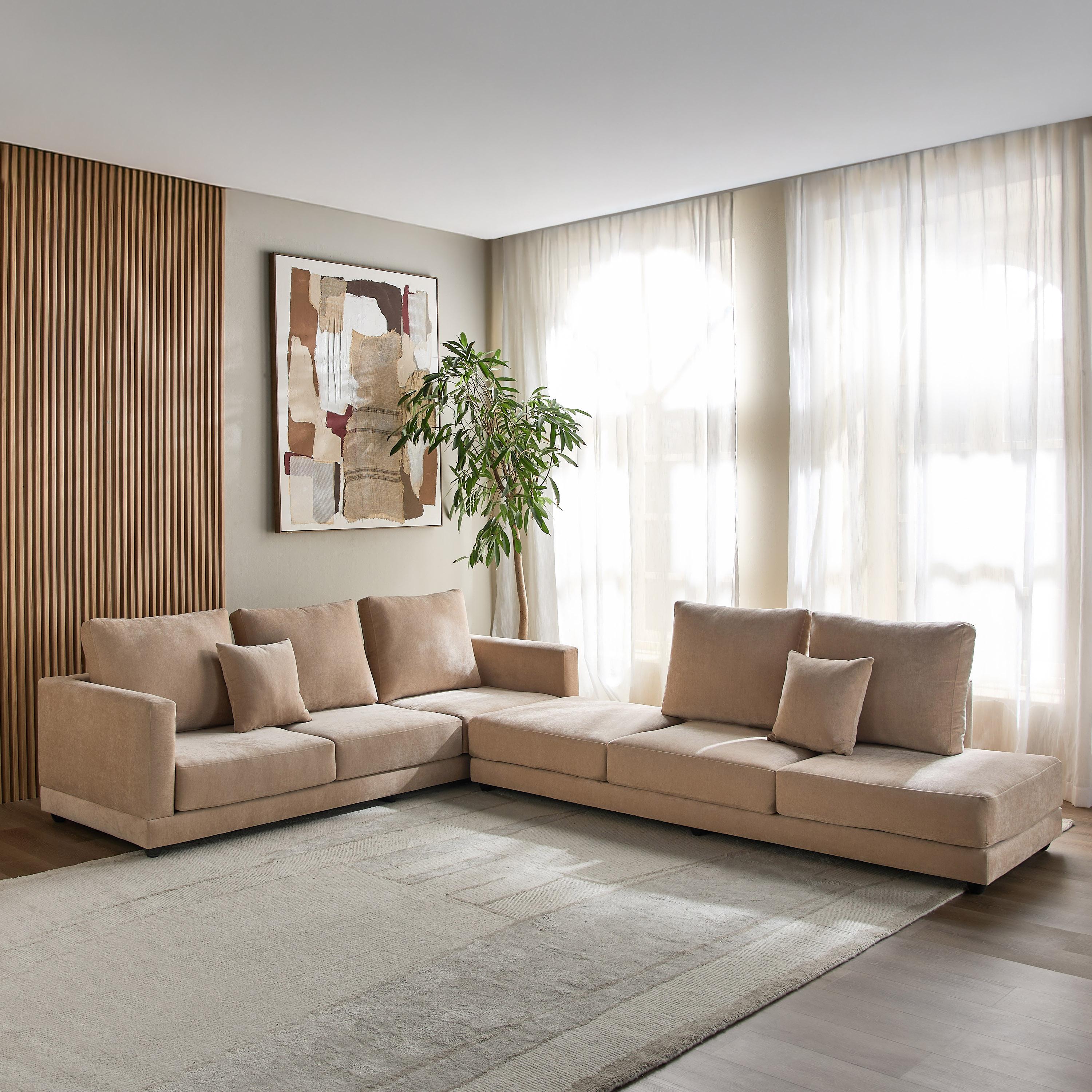 Oak Houses Sihr 5-Seater Fabric Left Corner Sofa