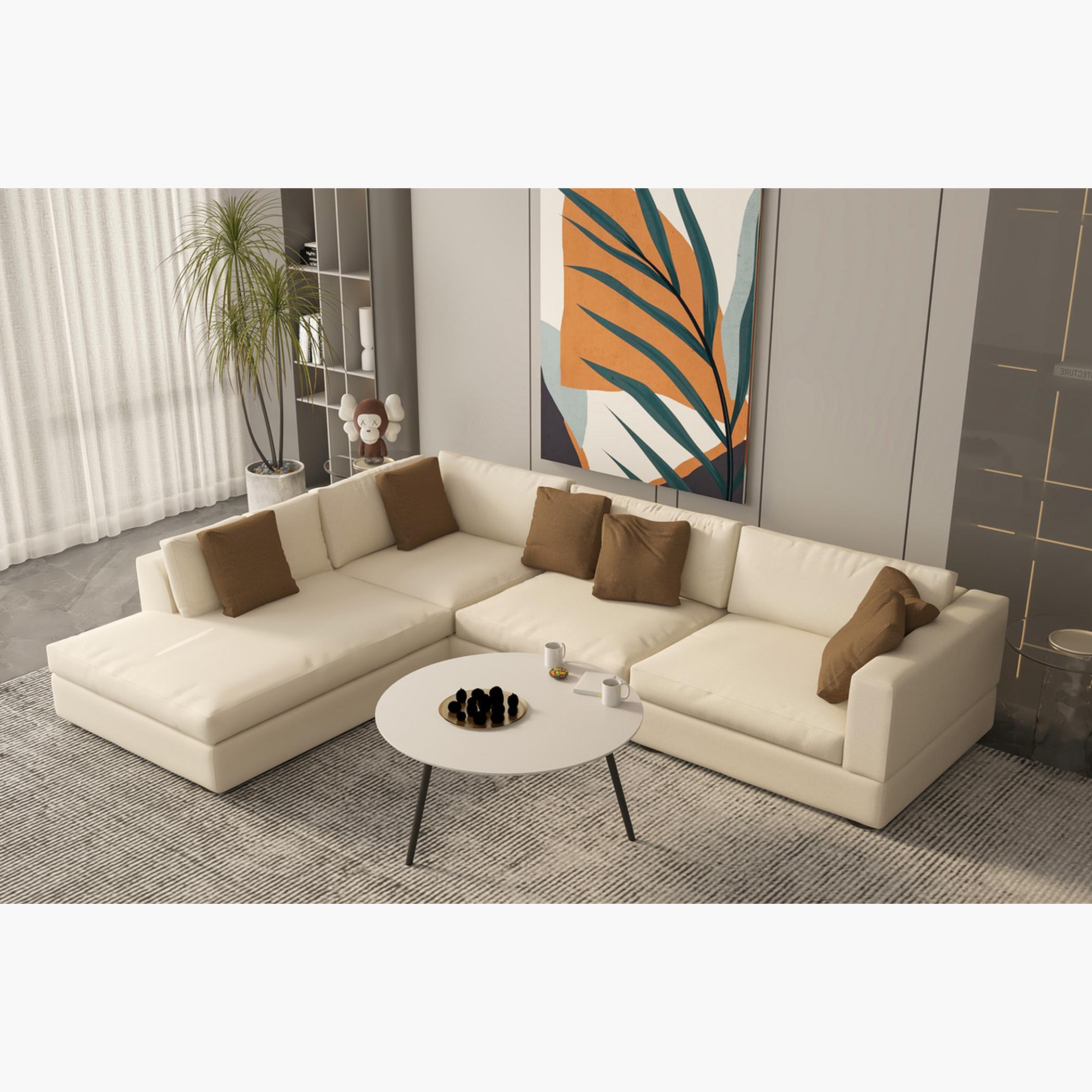 Shop More Creative Ronaq 3 Seater Fabric Left Corner Sofa Online Home Centre Saudi