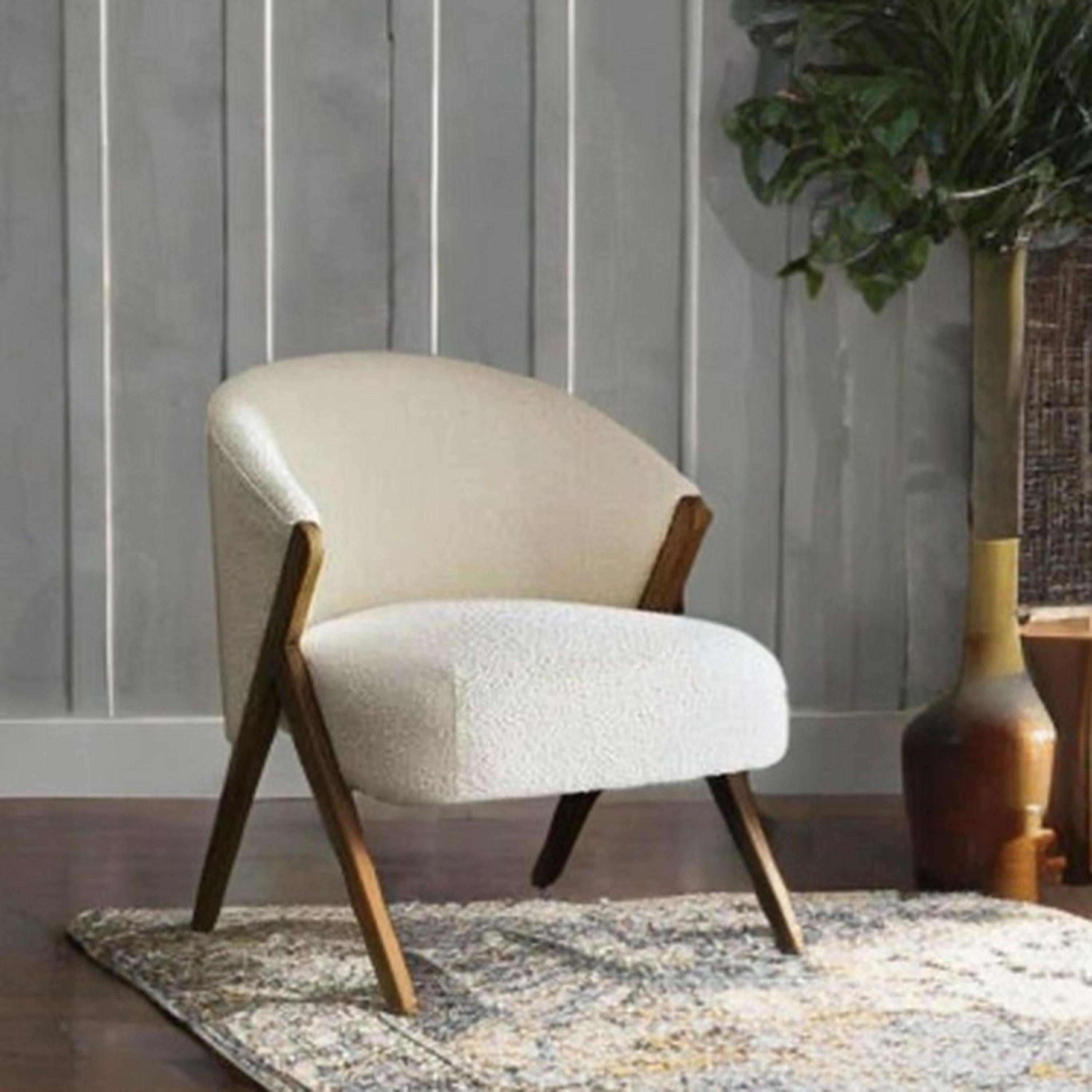 Oak Houses Beech Fabric Armchair