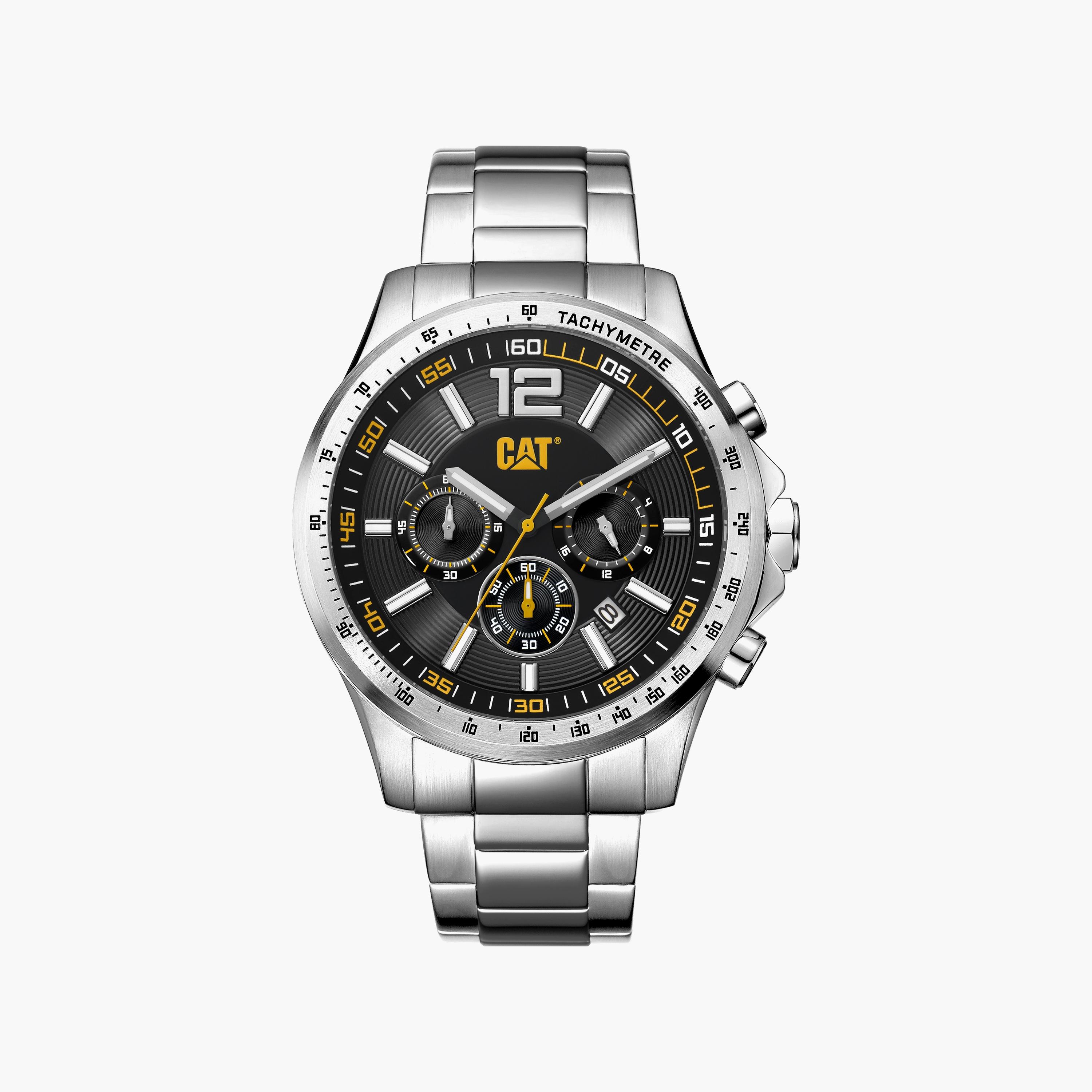 CAT Men's 44 MM Silver Chronograph Stainless Steel Watch | AD14311131-men-watchesandjewellery-watches-image-1
