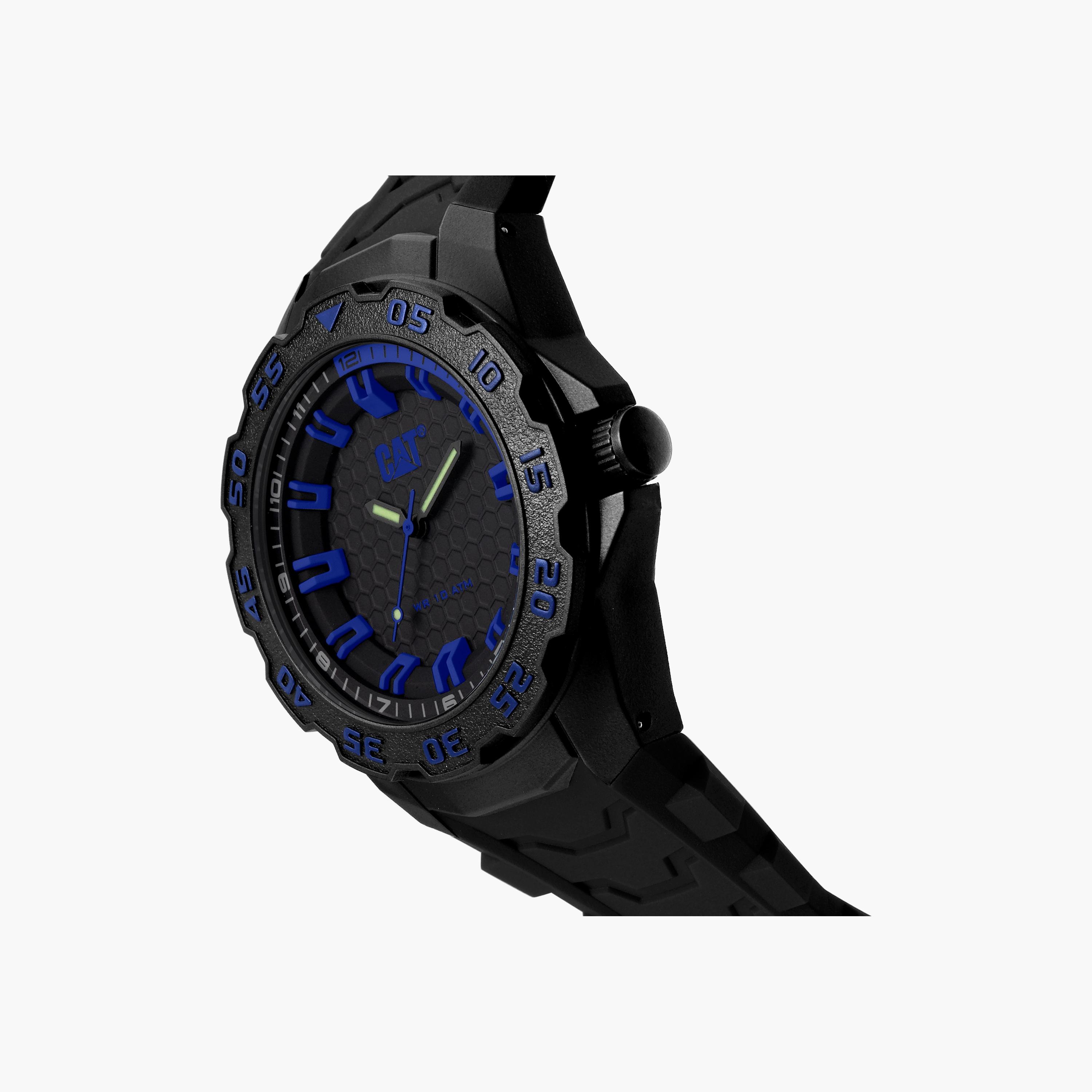 ساعة انالوج من كات للرجال مع 42 مم بلون اسود مع البولي يوريثين | LH11021126-men-watchesandjewellery-watches-image-2