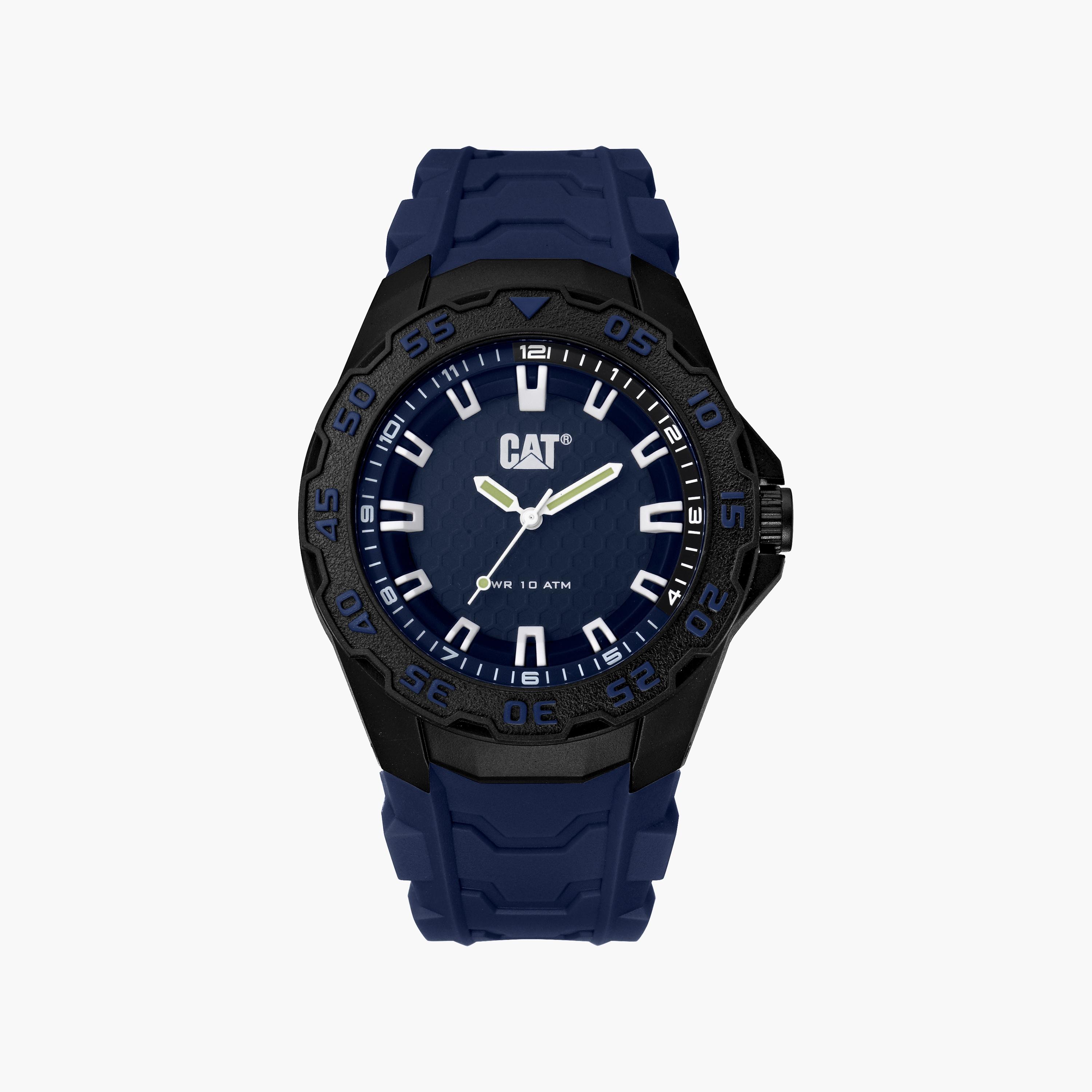 ساعة أنالوج للرجال مع 42 ملم ذات بولي يوريثين بلون أزرق من كات | LH11026622-men-watchesandjewellery-watches-image-1